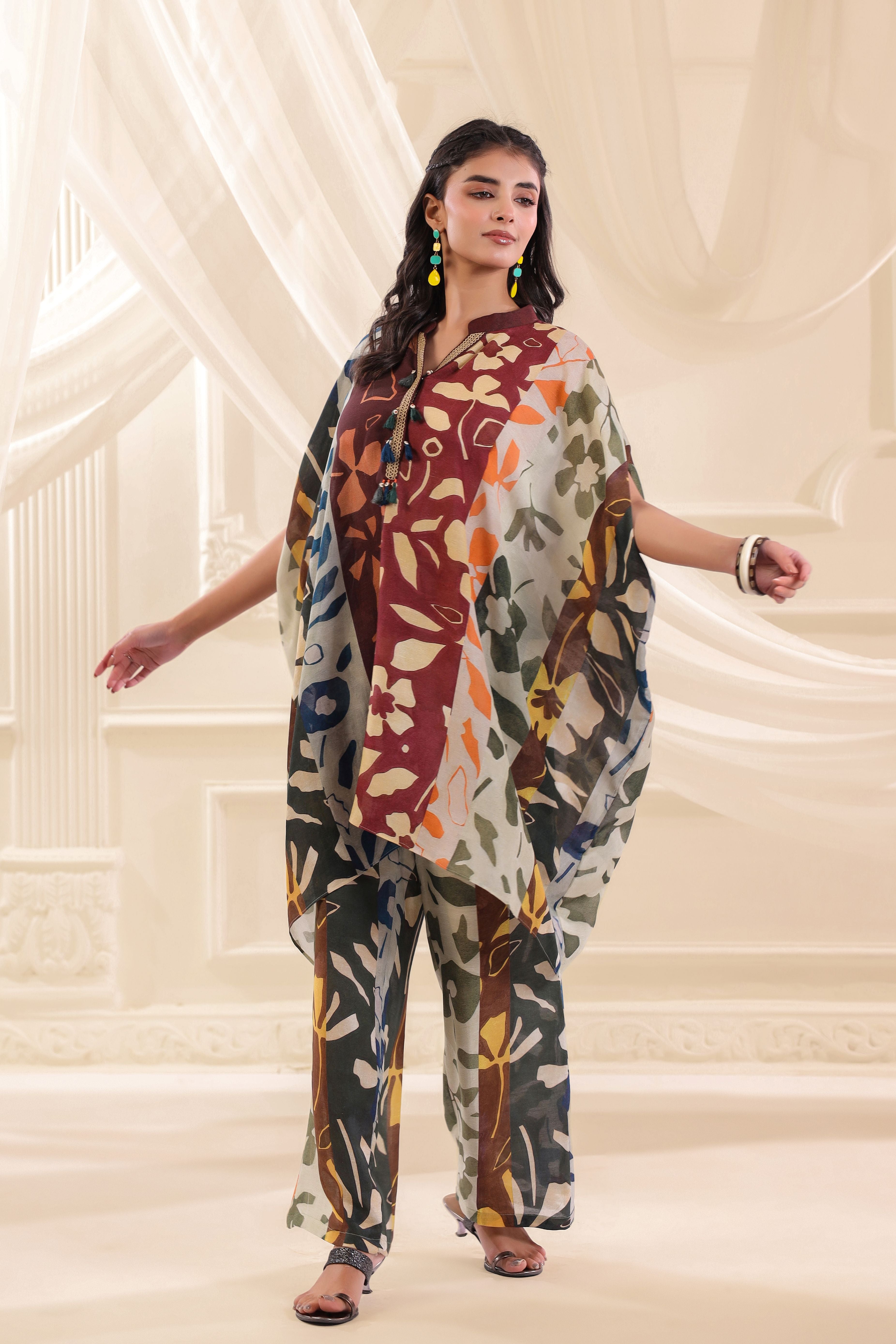Colorburst Printed Linen Co-Ord Set