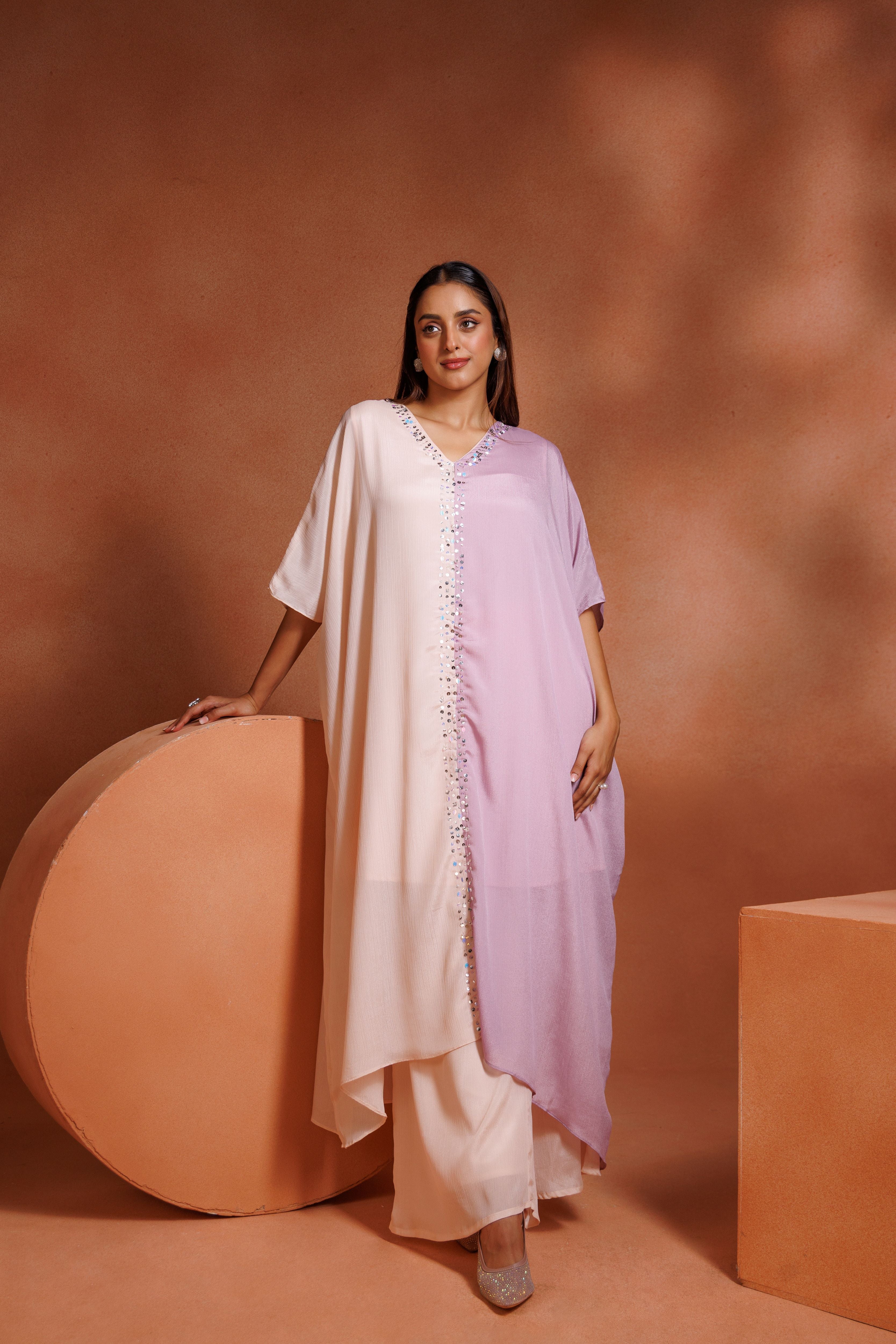 Twirl Me Pink Kaftan Set