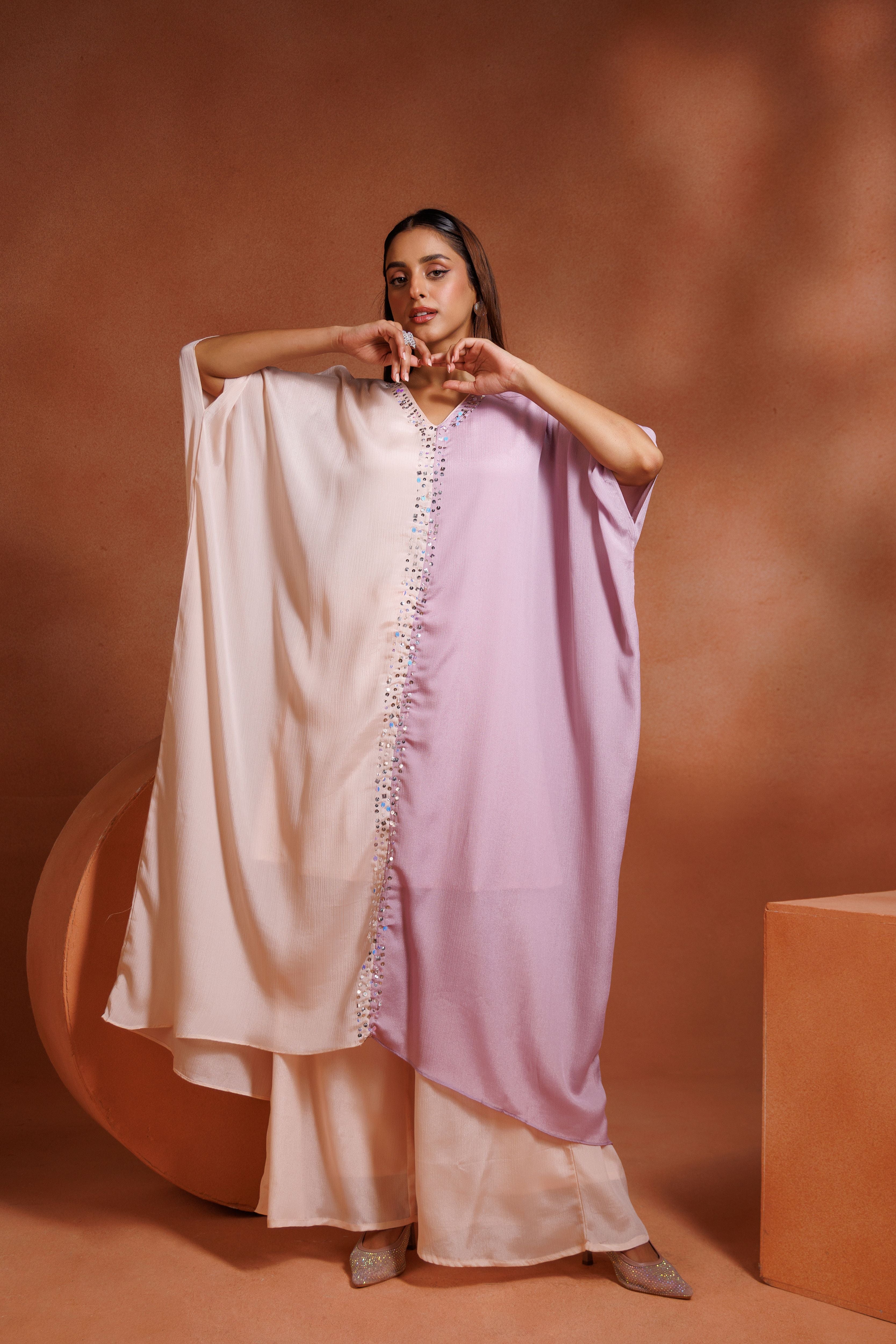Twirl Me Pink Kaftan Set