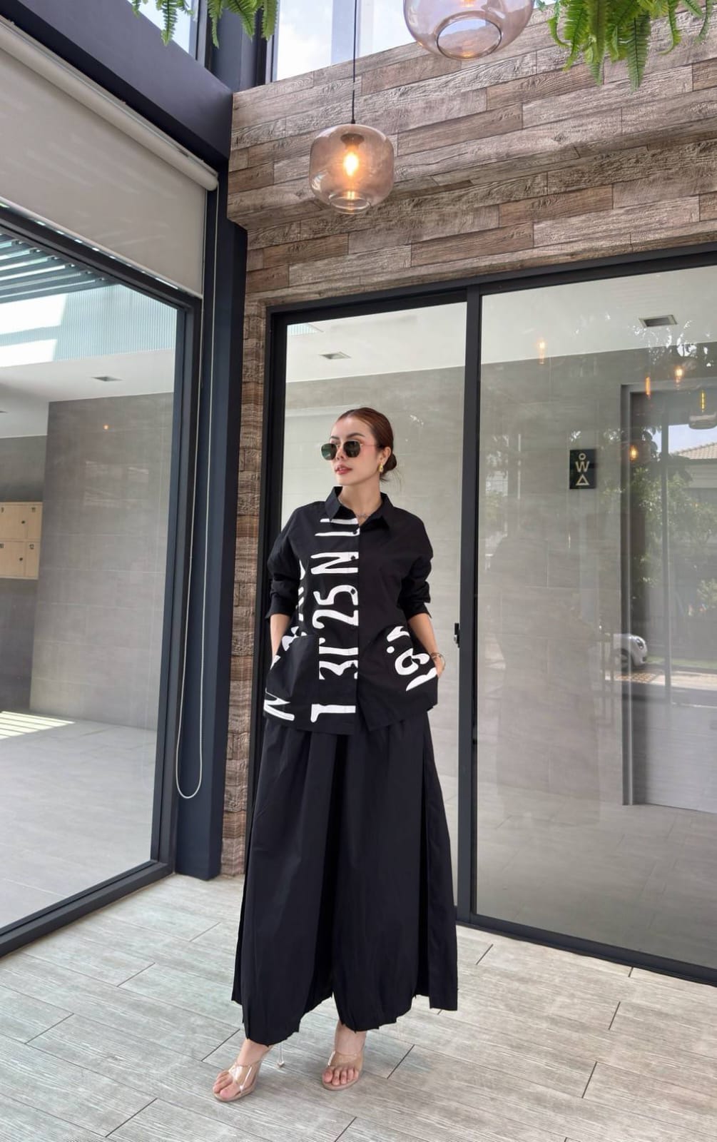 Jade Black Printed Organic Cotton Co-Ord Set