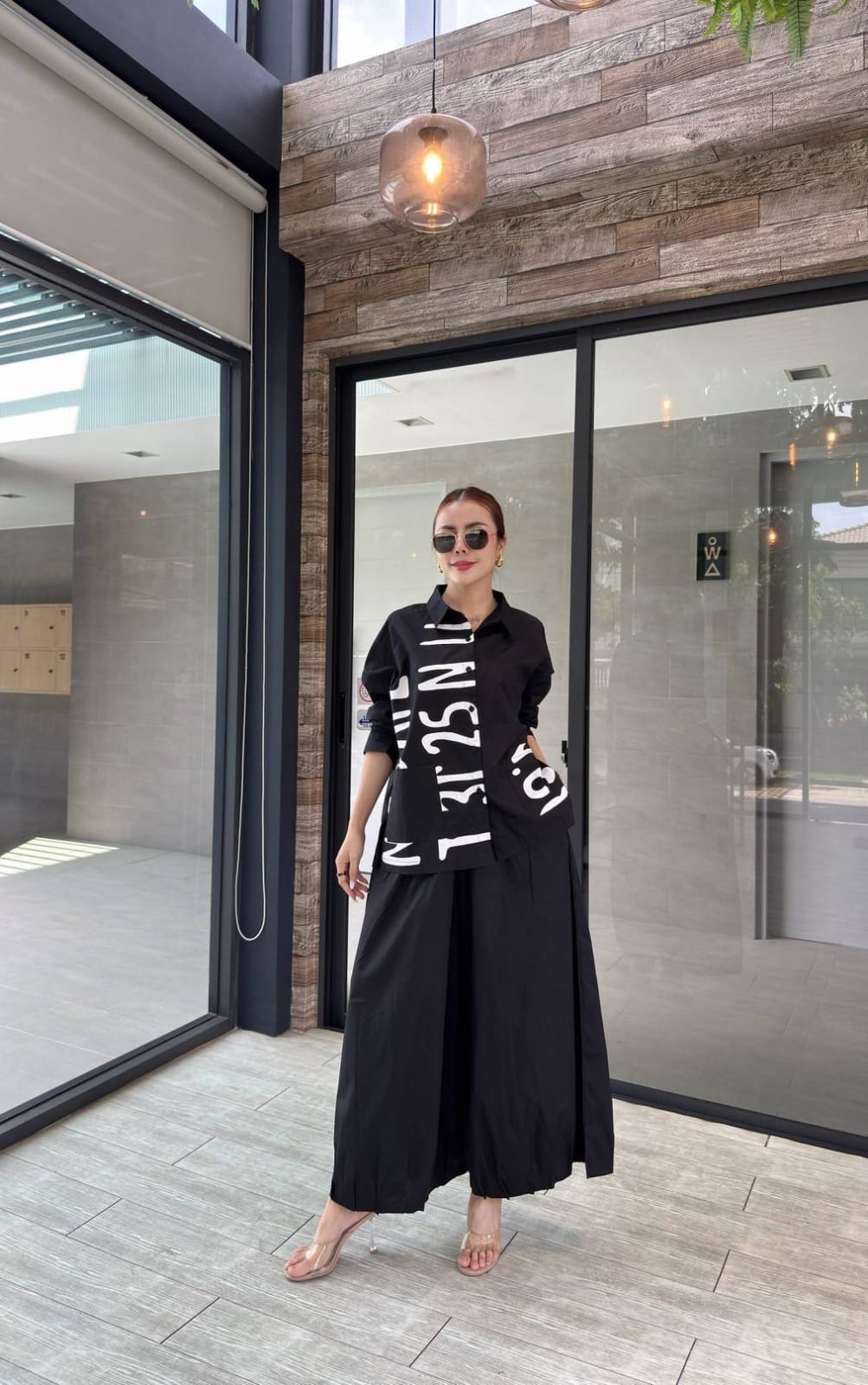 Jade Black Printed Organic Cotton Co-Ord Set