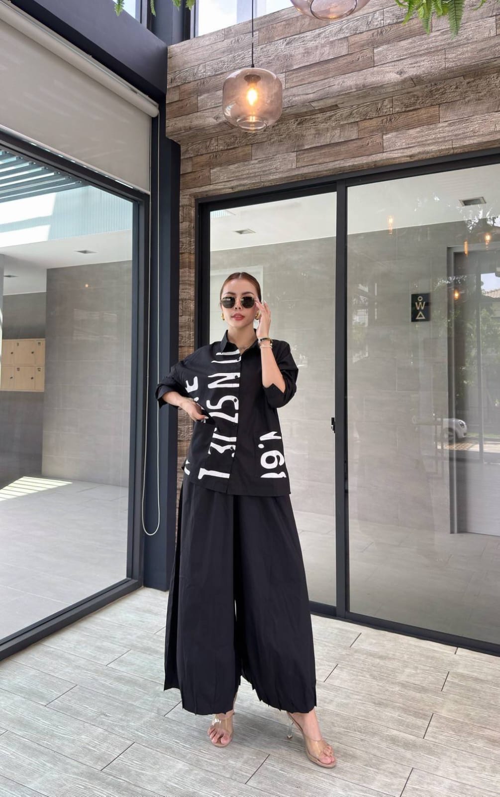 Jade Black Printed Organic Cotton Co-Ord Set