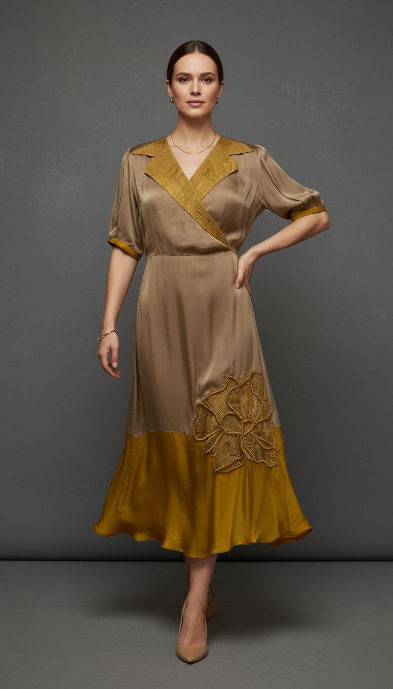 mustard yellow satin dress Fitted Satin Long Sleeves Open Back Mustard Evening Gown AC381 16 / Mustard (DarkGoldenRod)