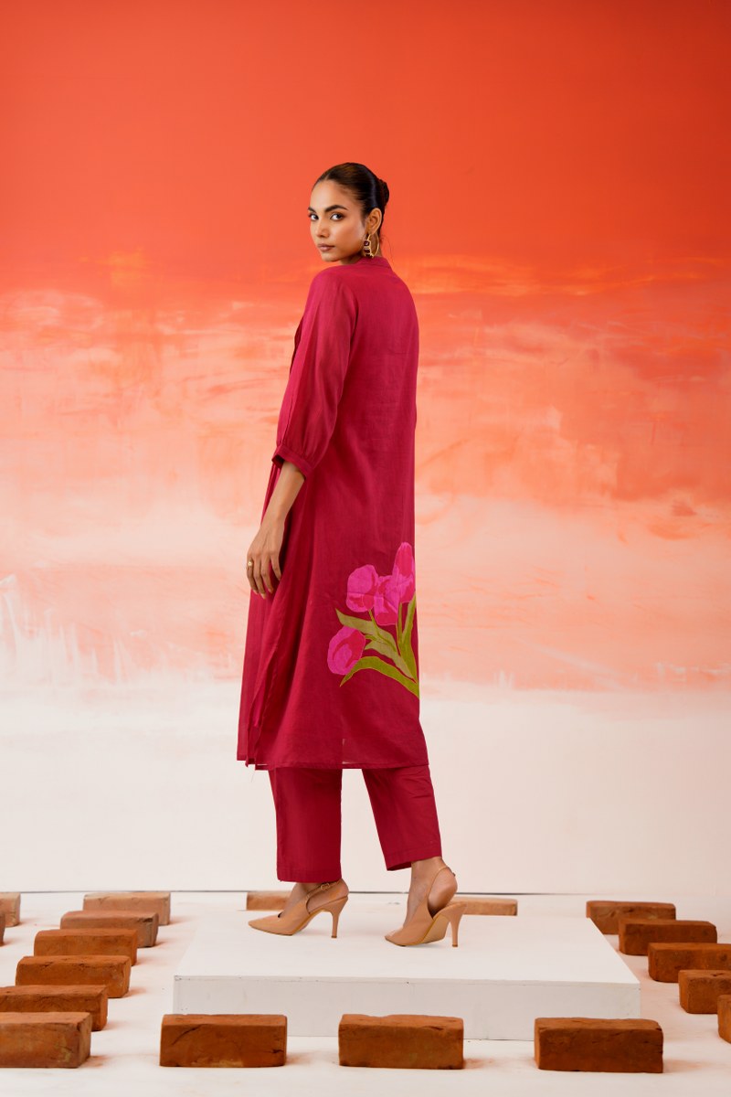 Crimson Tulip Printed Mul Cotton Kurta Set