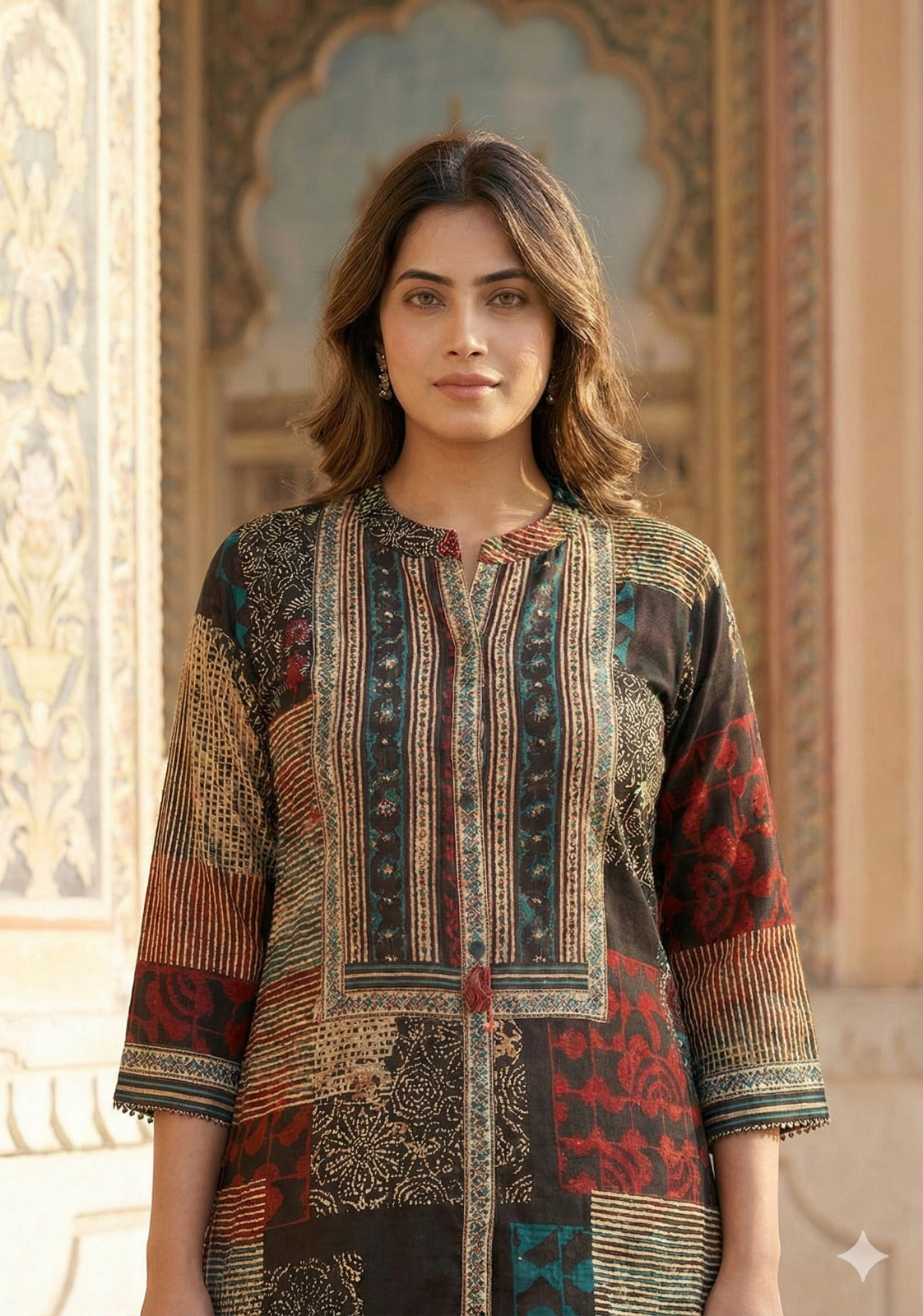 Multicolor Bloom Printed Muslin Silk Kurta Set
