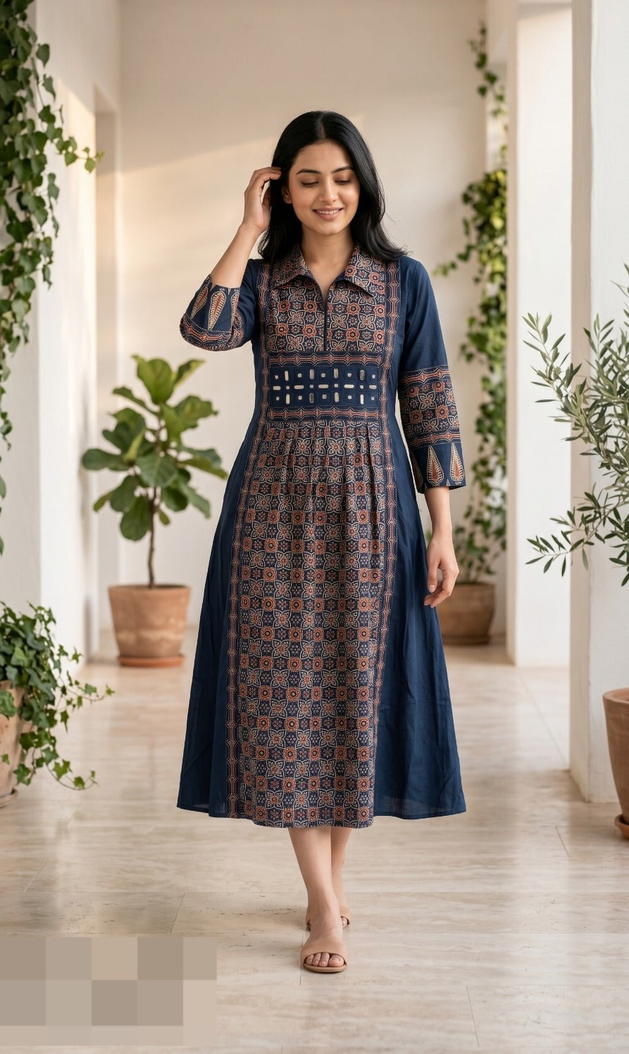 Prussian Heritage Printed Cotton Dress