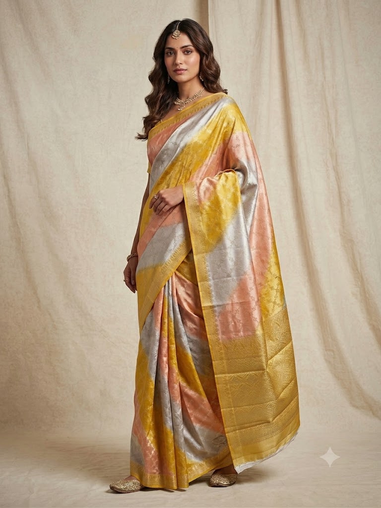 Golden Ray Zari Premium Silk Saree
