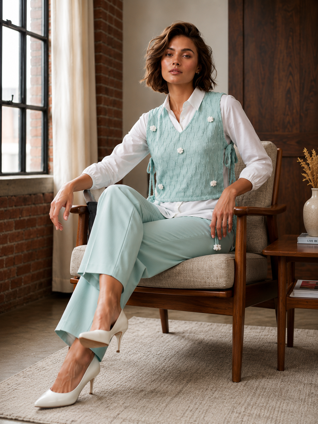 Sky Blue Embellished Co-Ord Set