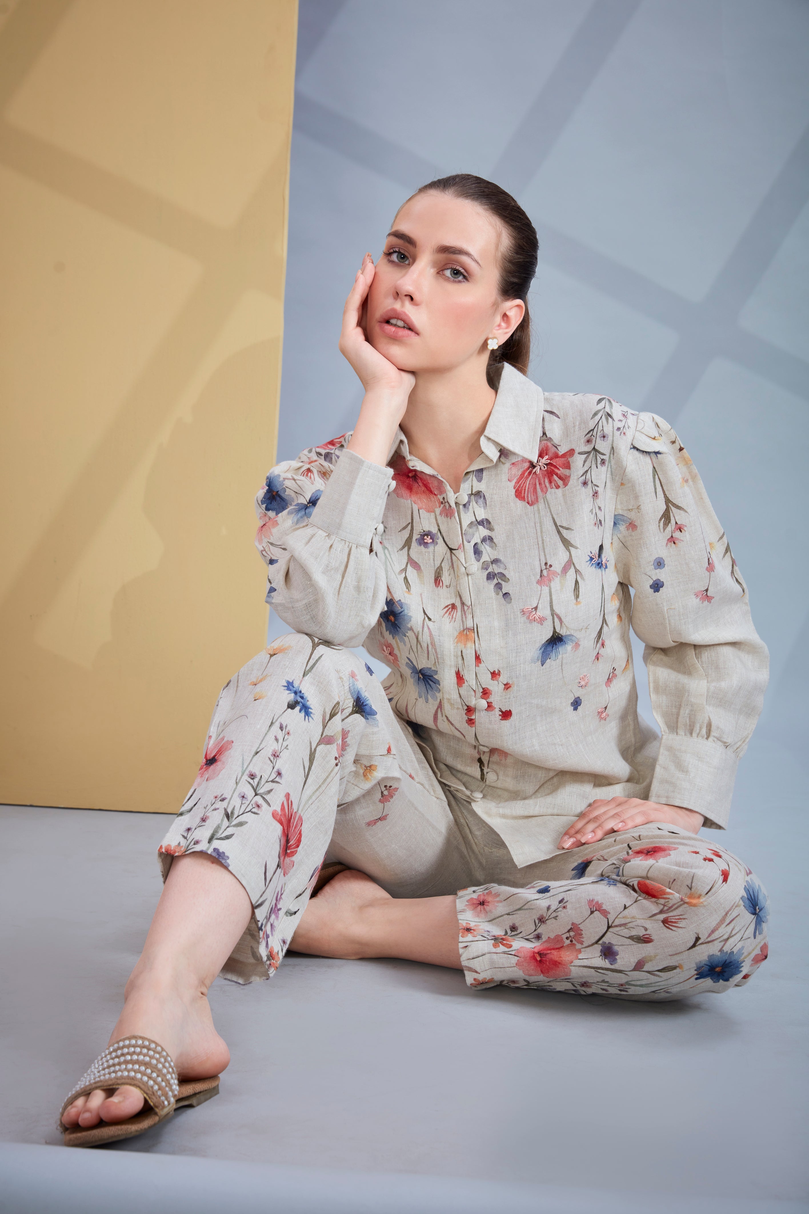 Wildflower Meadow Printed Linen Co-Ord Set
