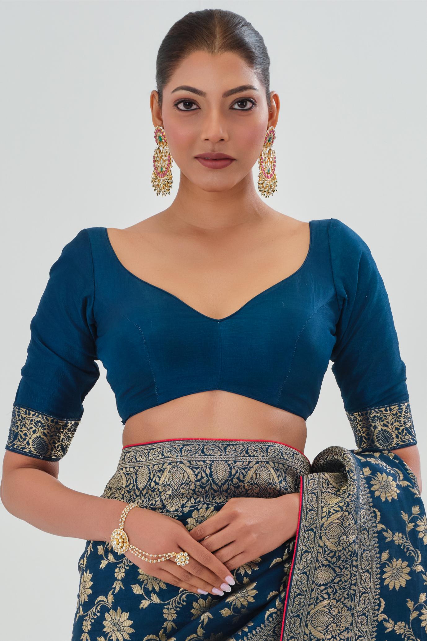 Blue Zari Woven Dola Silk Saree