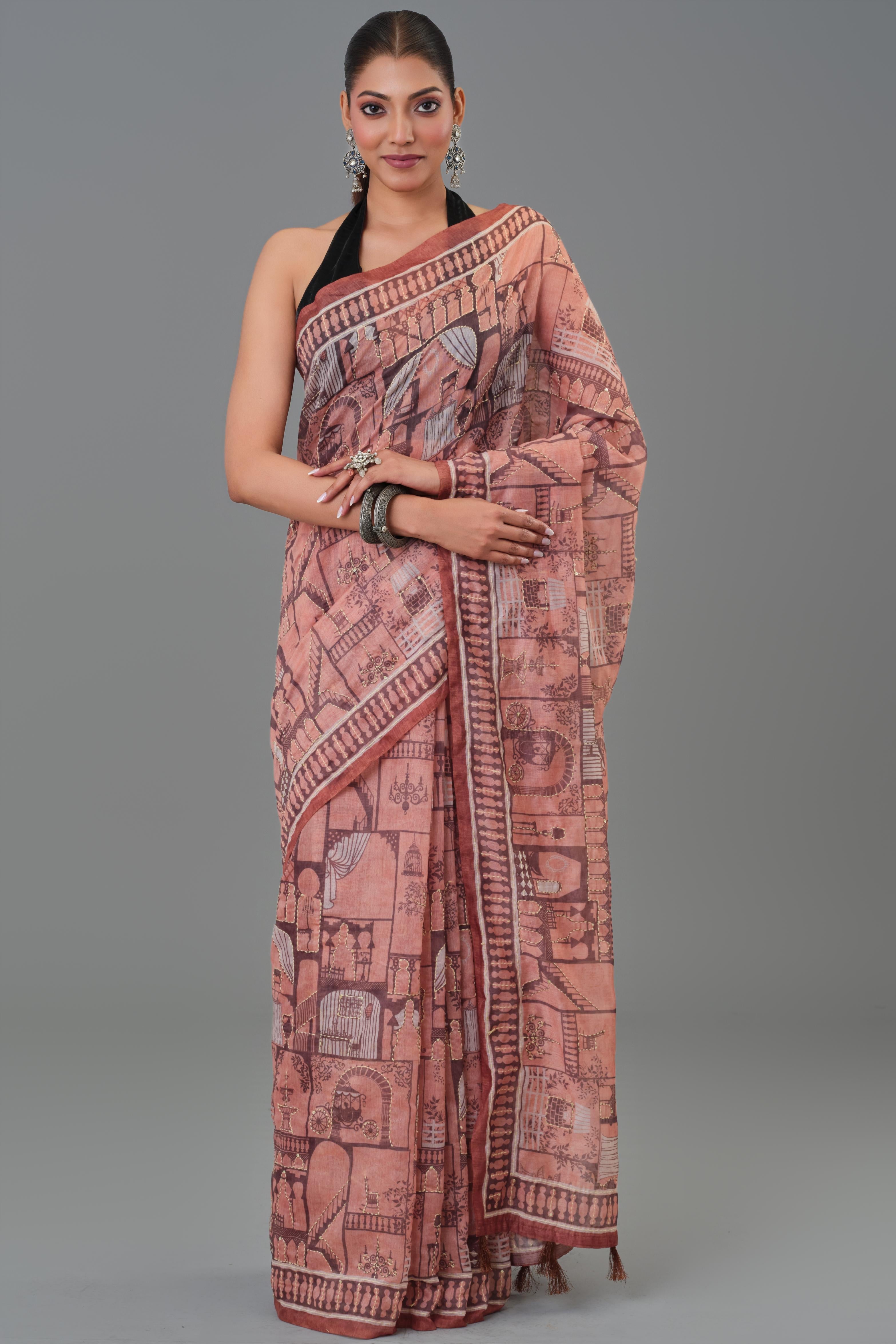 Canvas Story Tussar Silk Saree