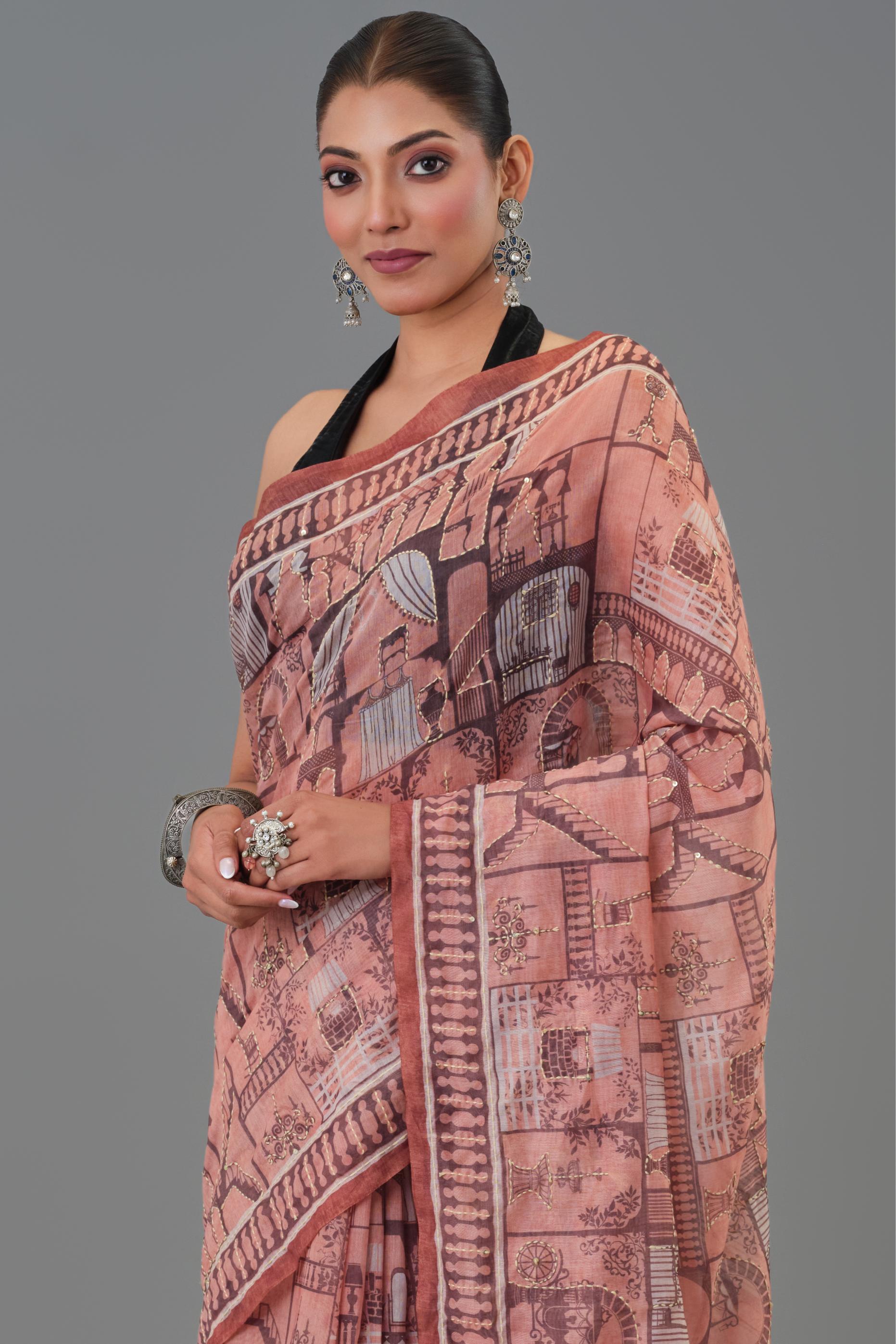 Canvas Story Tussar Silk Saree