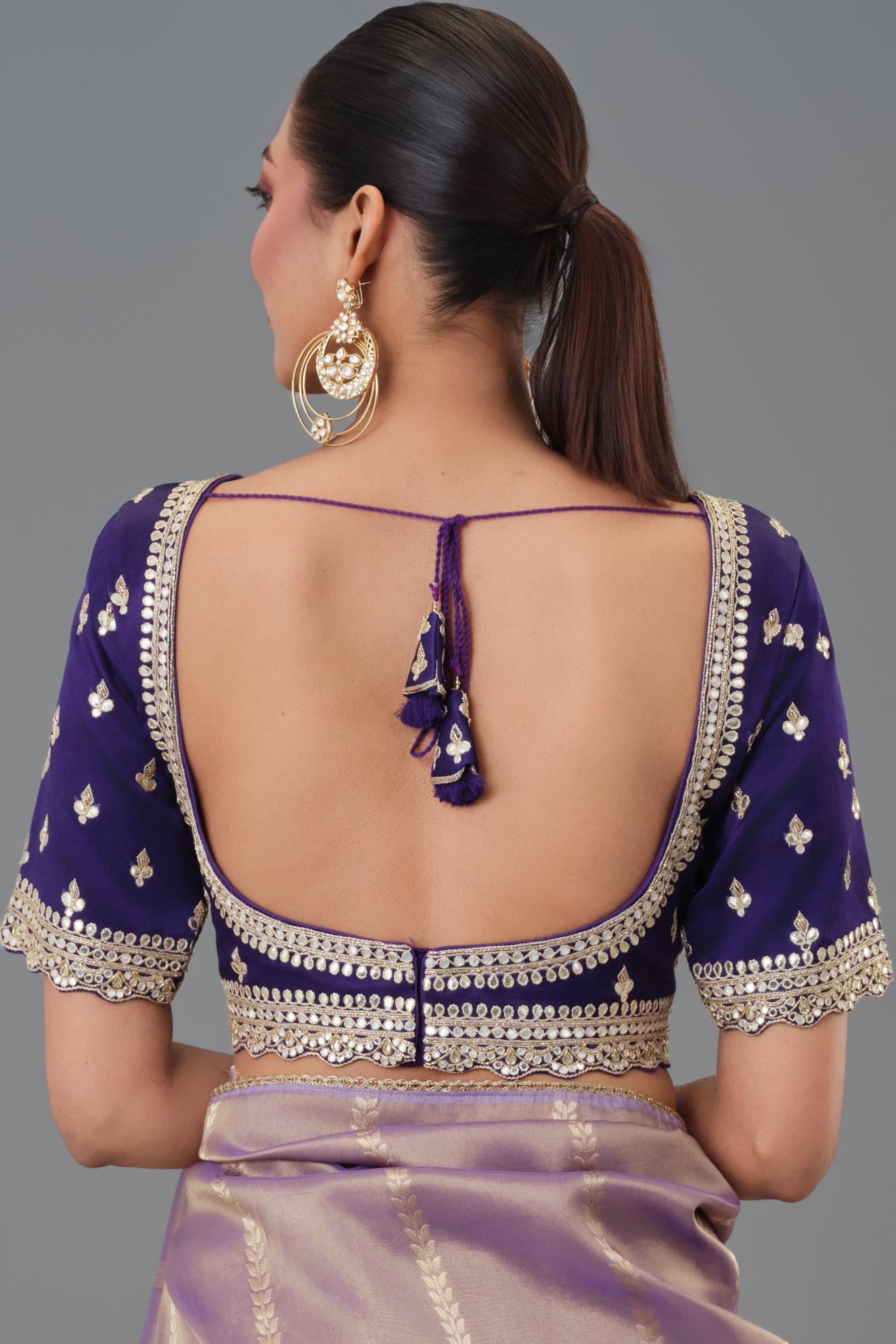 Shimmer Mauve Tissue Silk Saree