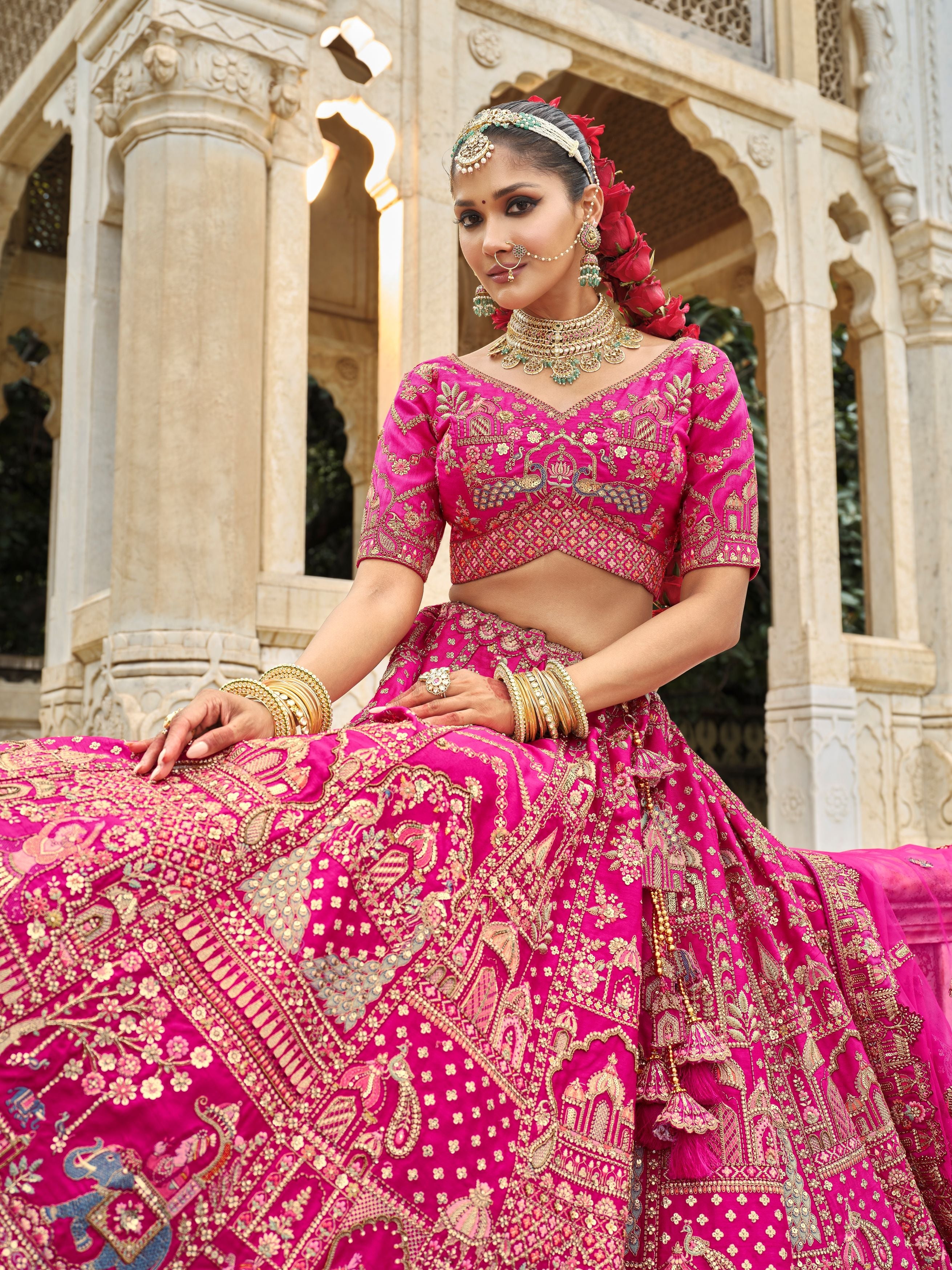 Queen Rani Embellished Premium Silk Lehenga Set