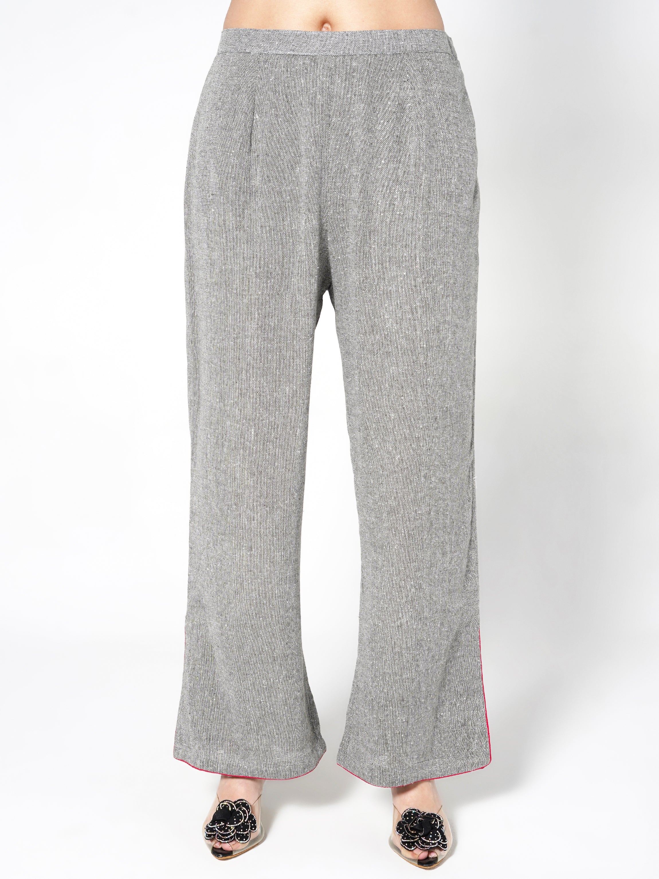 Heather Grey & Navy Patchwork Jute Co-ord Set