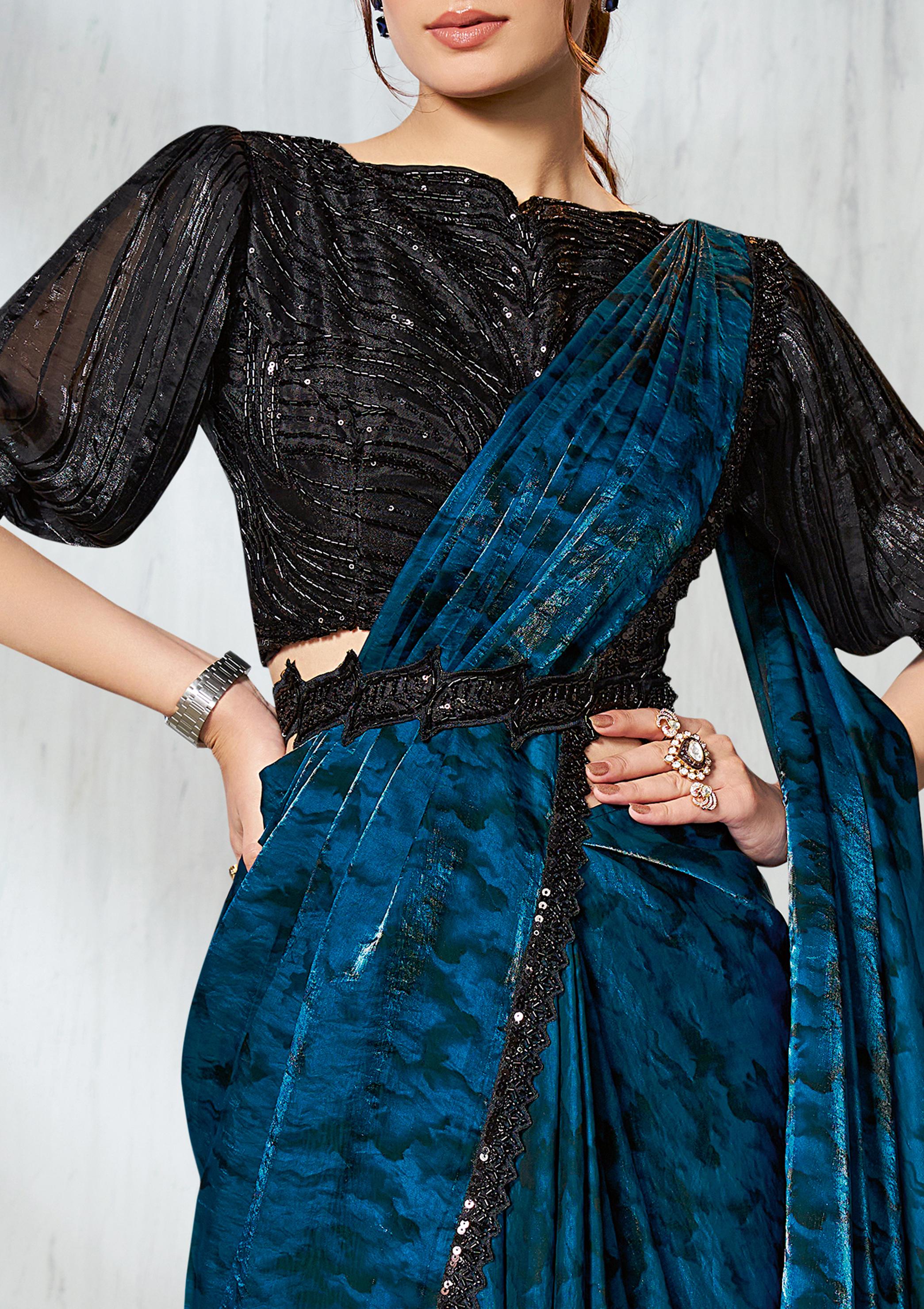 Rama Elegance Two-Tone Satin Silk Saree