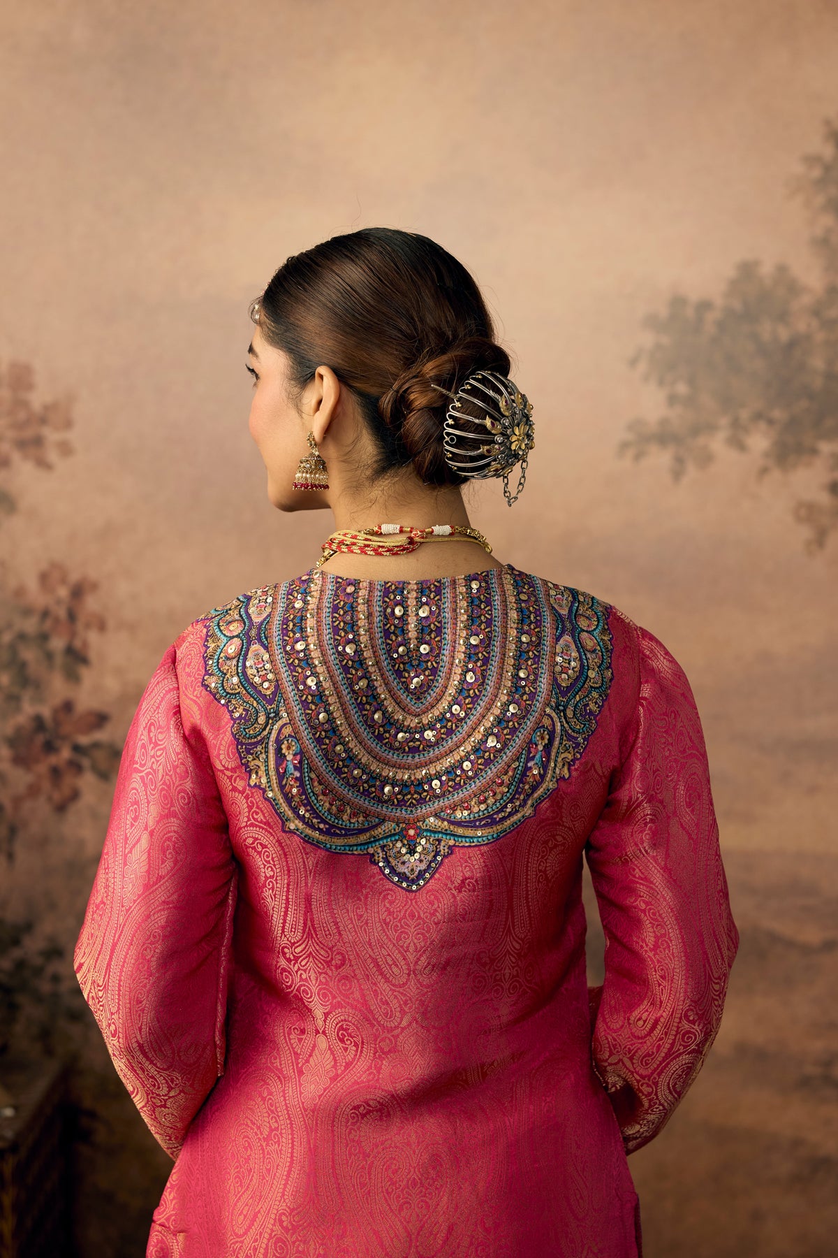 Rani Royal Embellished Banarasi Brocade Silk Palazzo Set