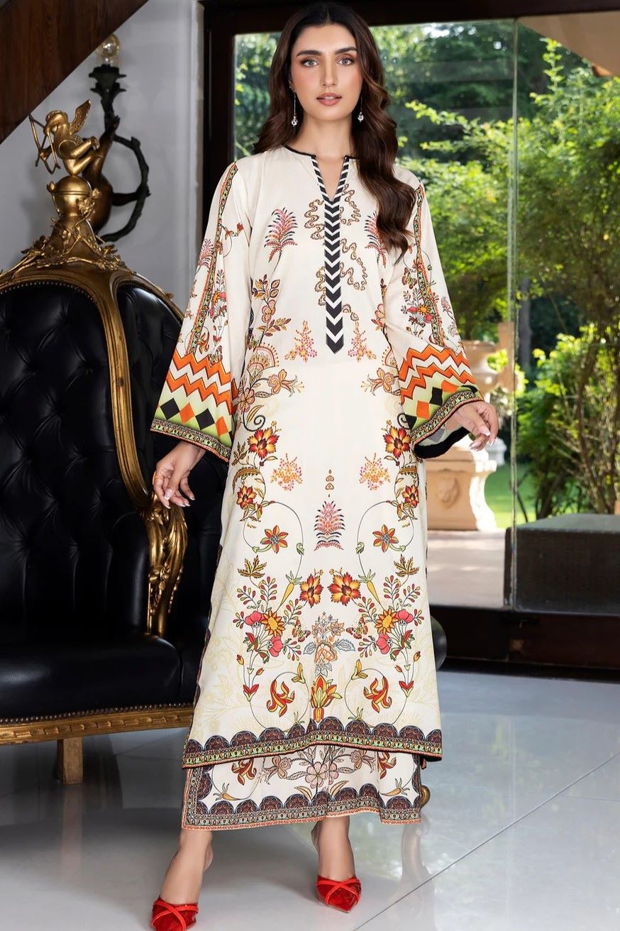 Pale Champagne Digital Printed Kurta Set