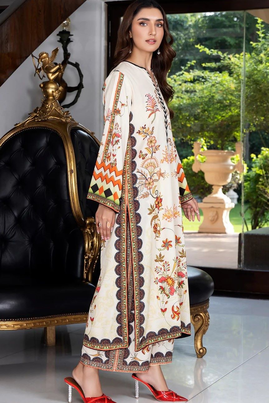 Pale Champagne Digital Printed Kurta Set