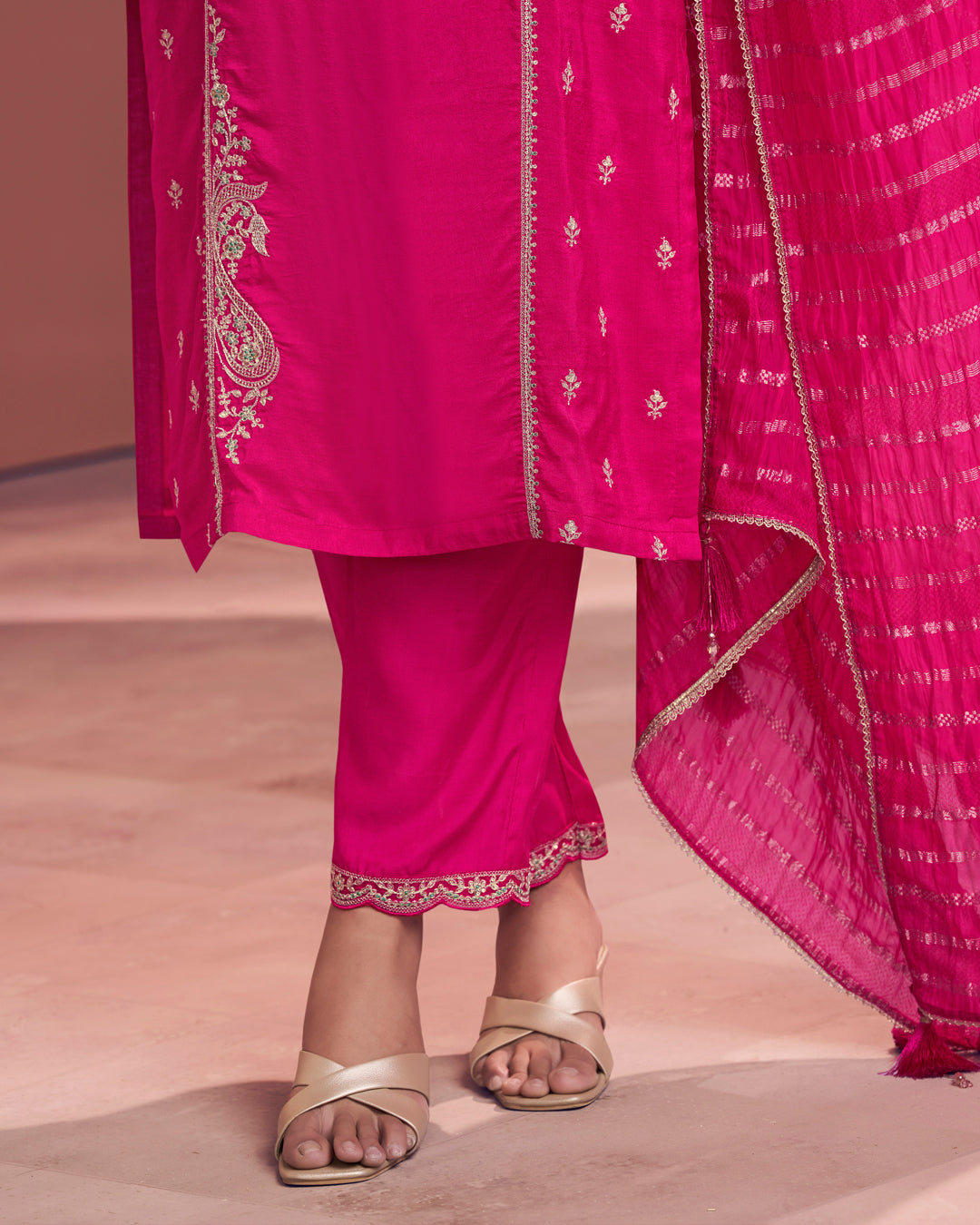 Rani Grace Embellished Dola Silk Pant Set