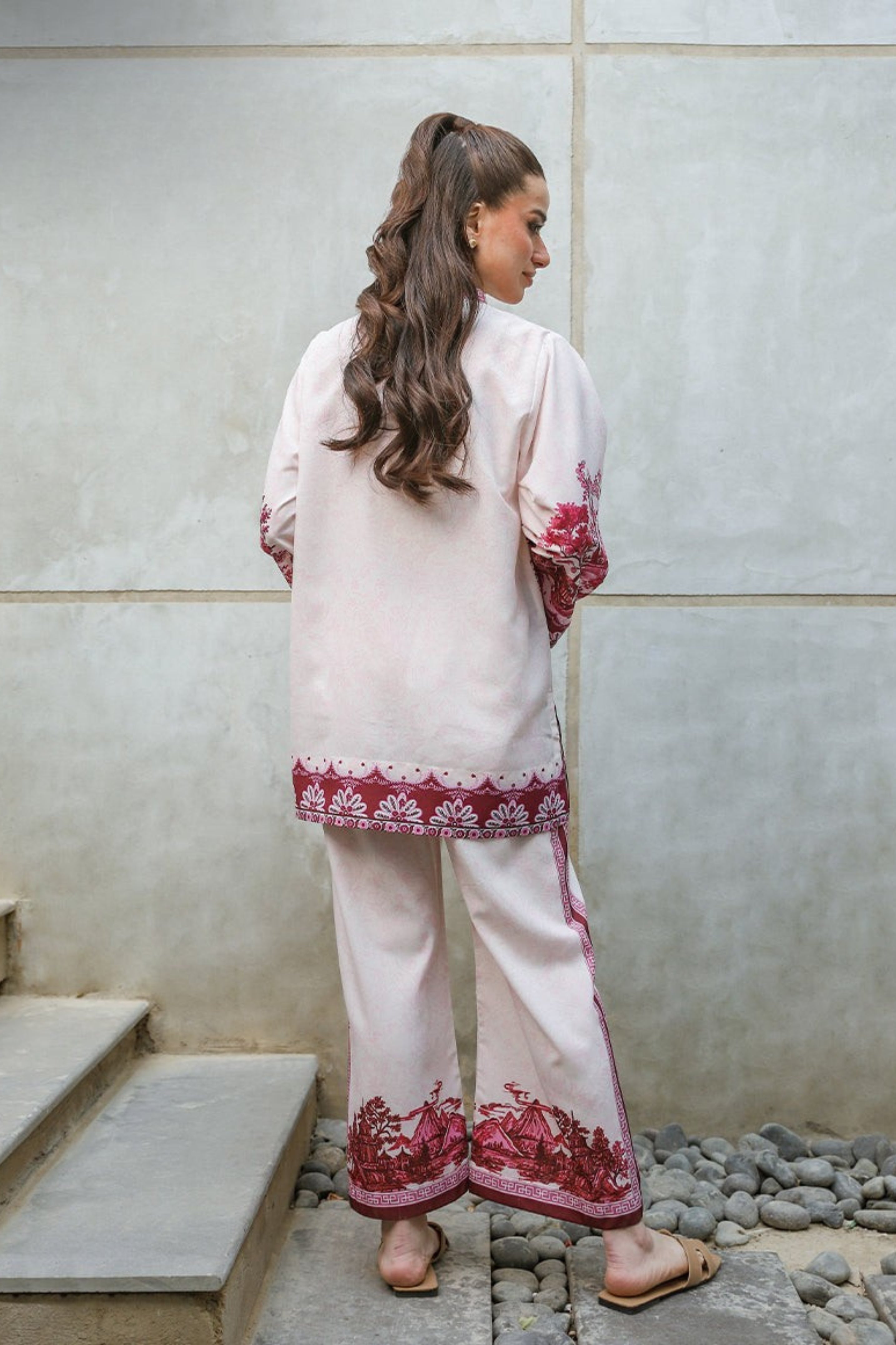 Fine Wine Natural Crepe Co-Ord Set