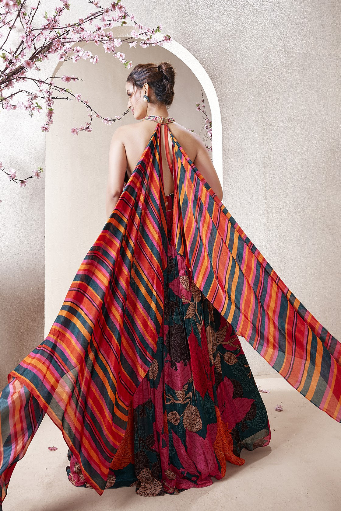 Multicolor Digital Printed Gown