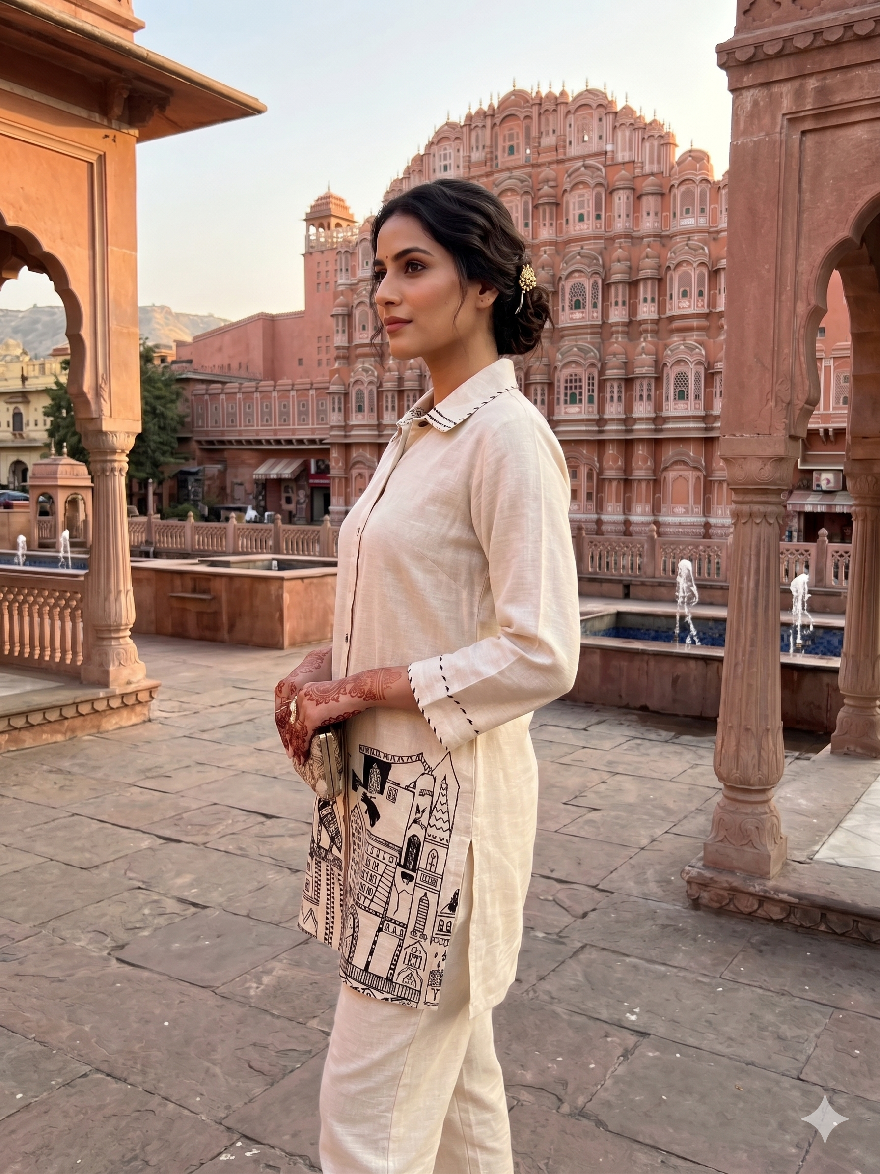 Royal Heritage Embroidered Cotton Co-ord