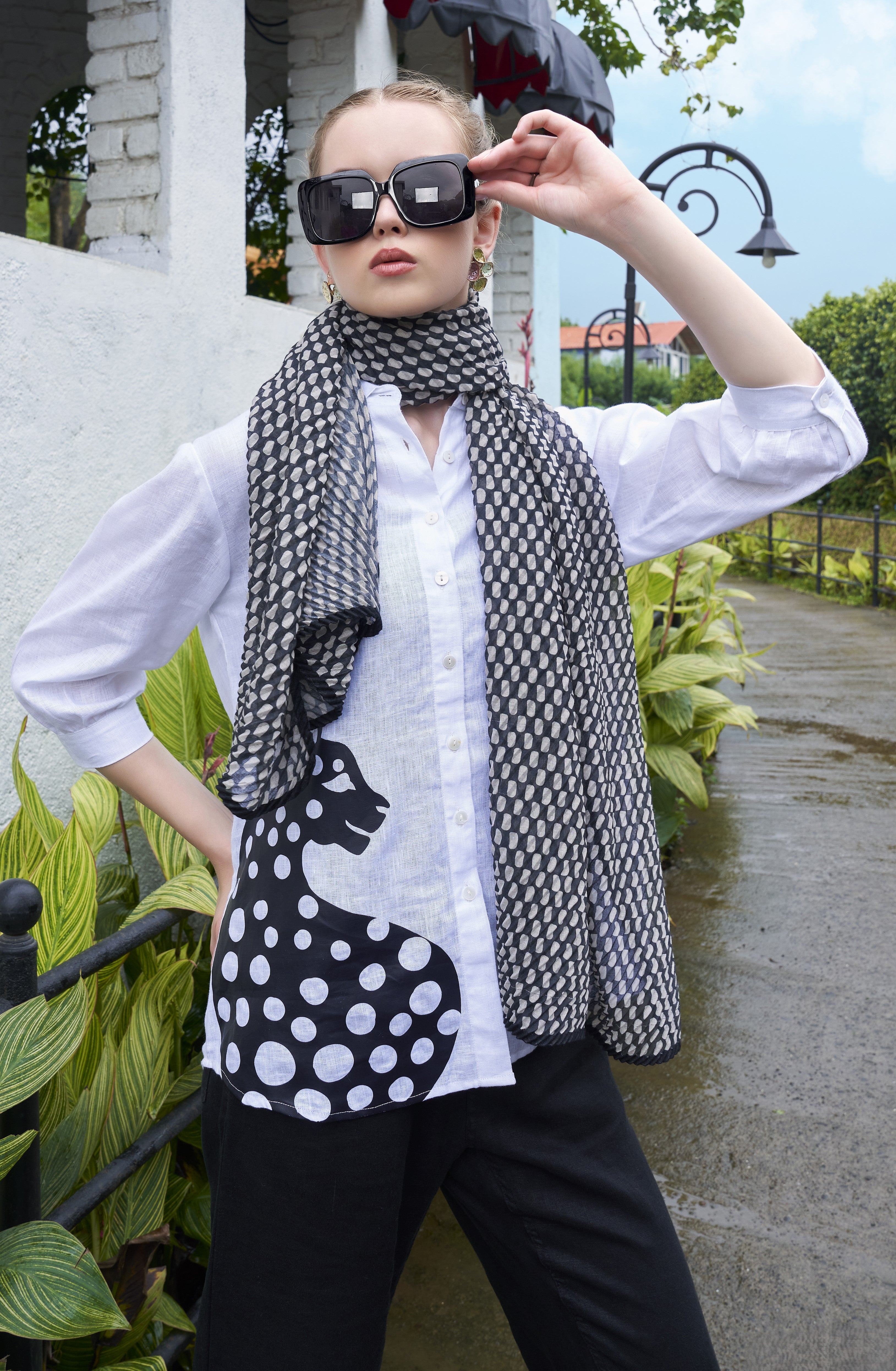 Classic White Printed Organic Khadi Shirt