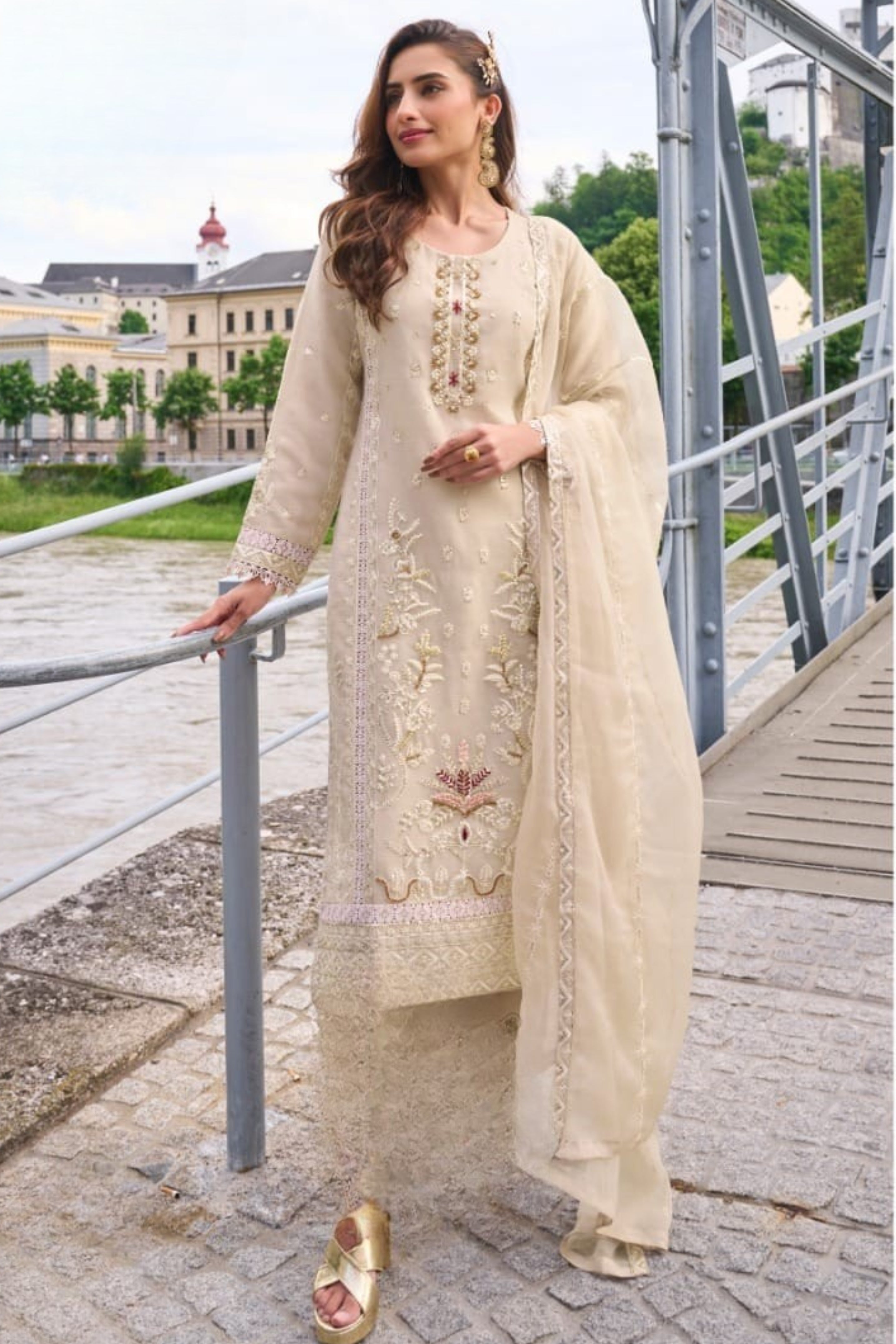Champagne Gold Palazzo Set