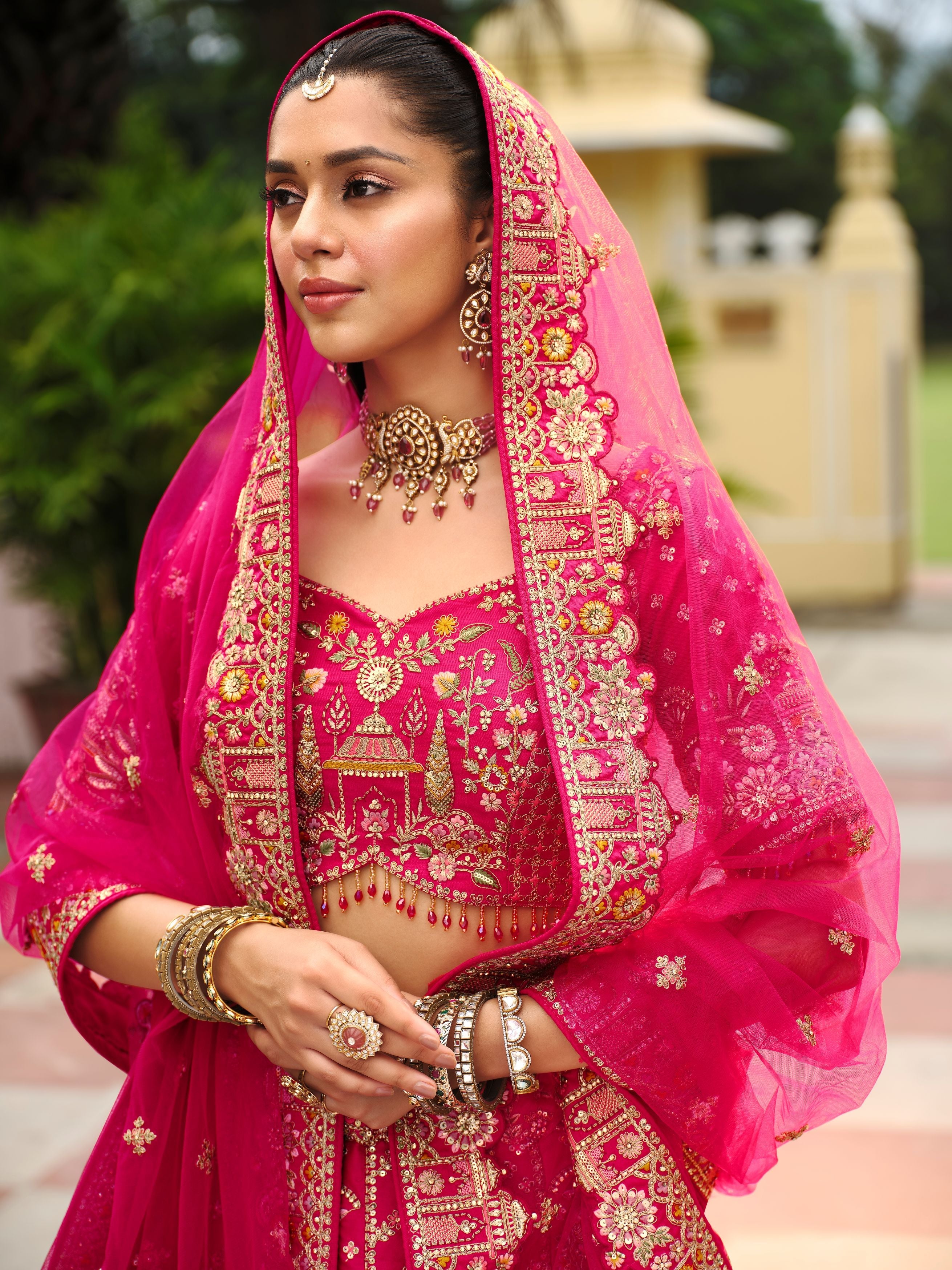 Blush Royal Embellished Premium Silk Lehenga Set