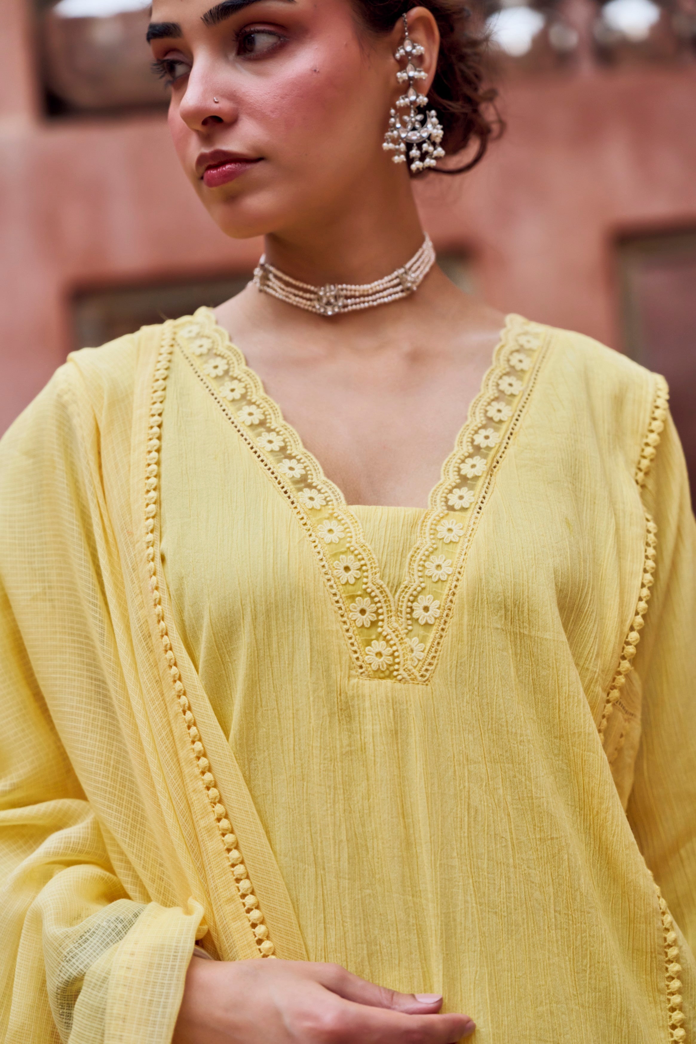 Butter Yellow Cotton Pant Set