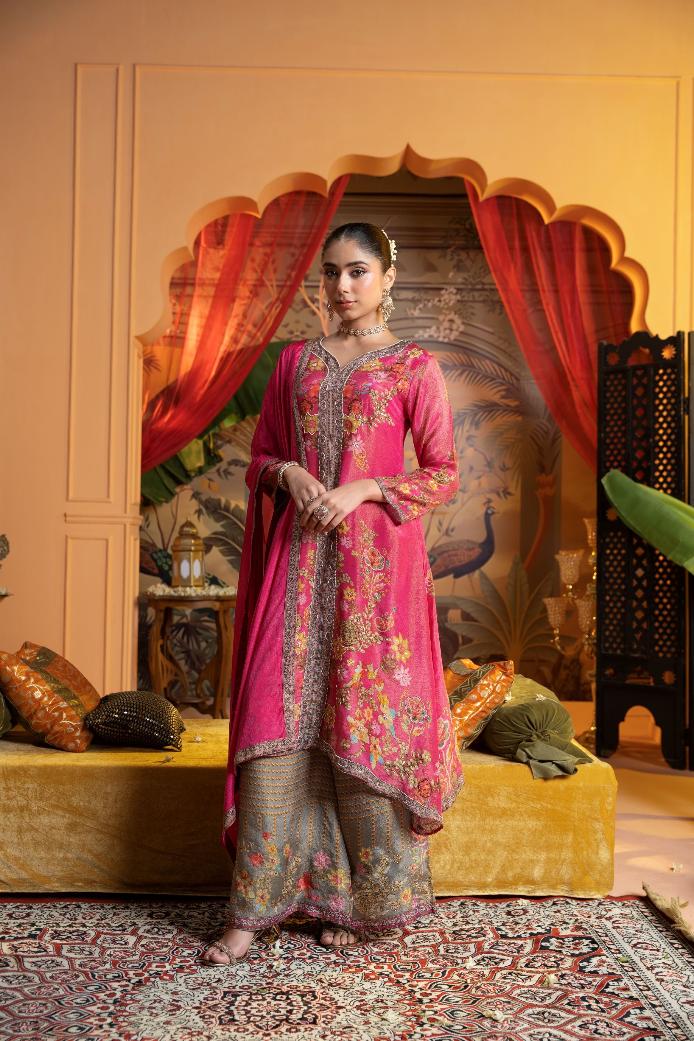 Bright Pink Palazzo Set