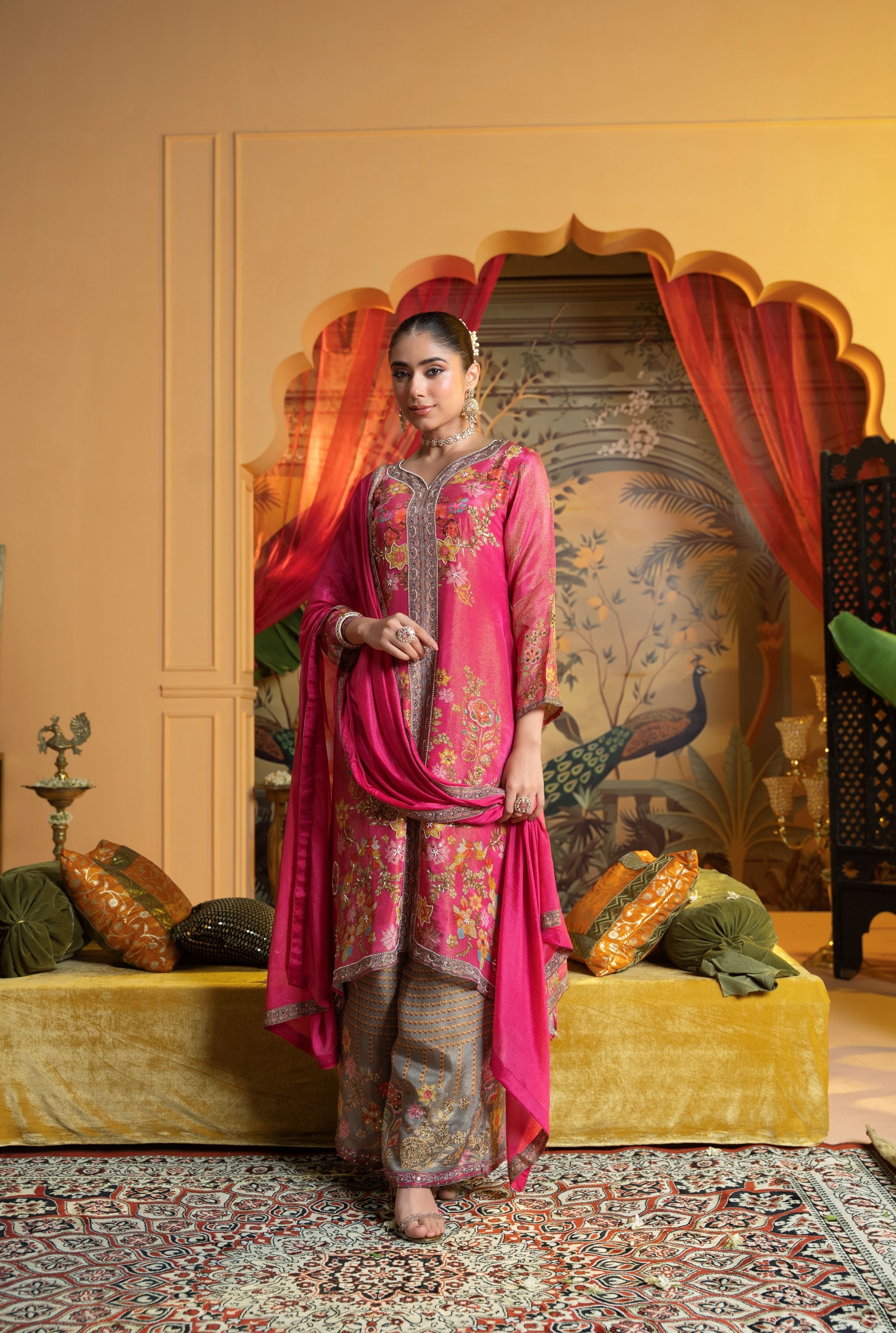 Bright Pink Palazzo Set