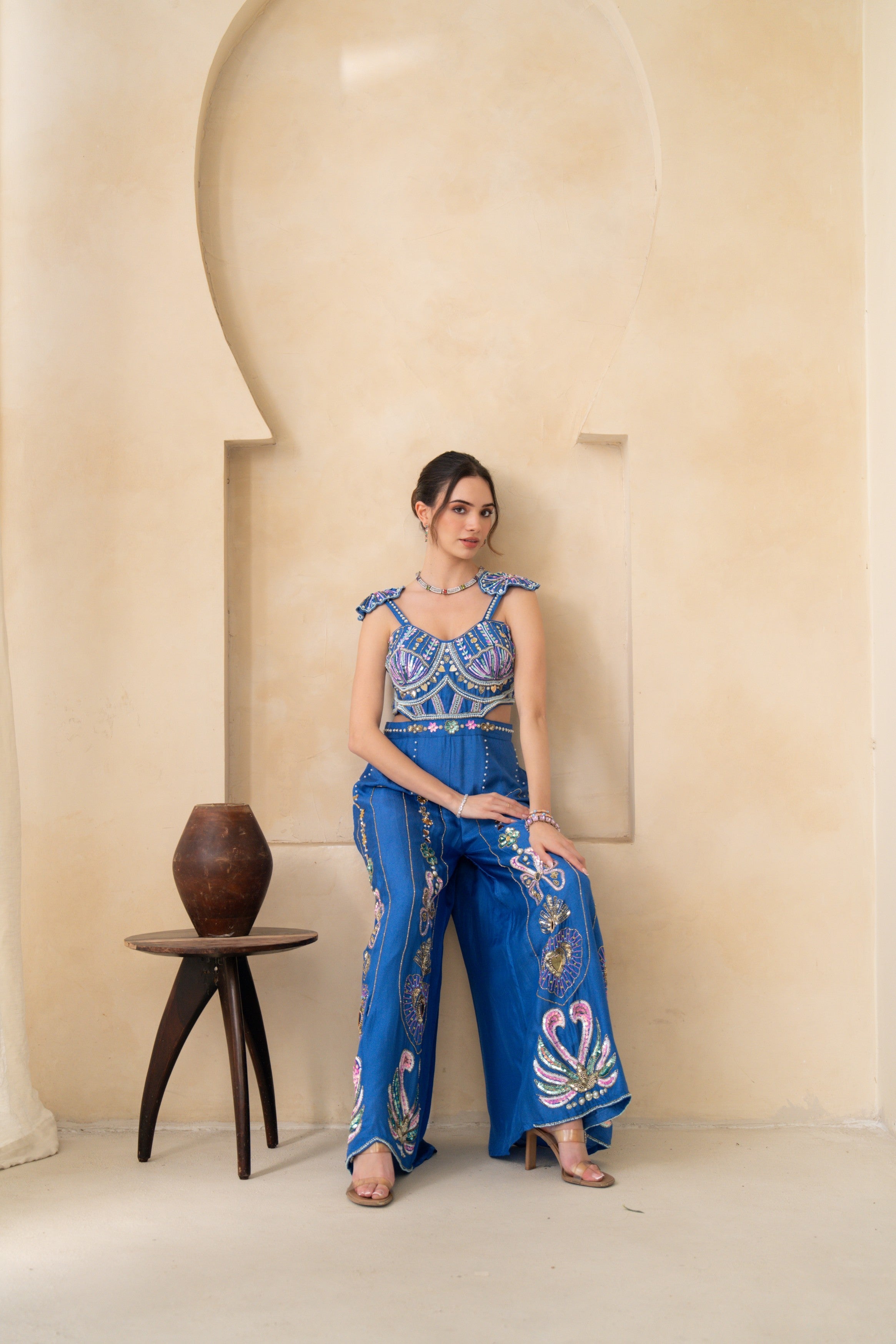 Cobalt Blue Dola Silk Jumpsuit