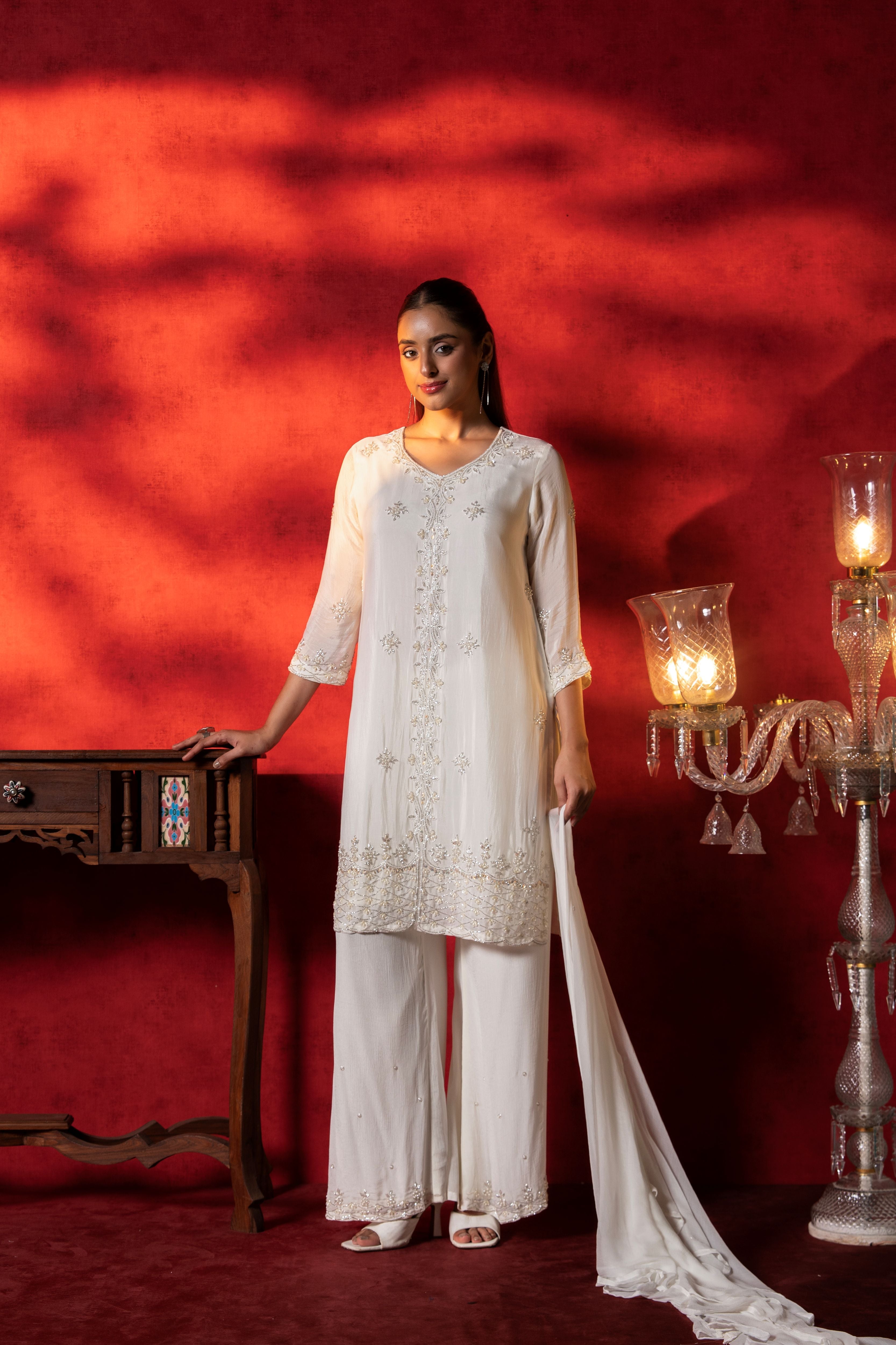 Ivory Grace Palazzo Set