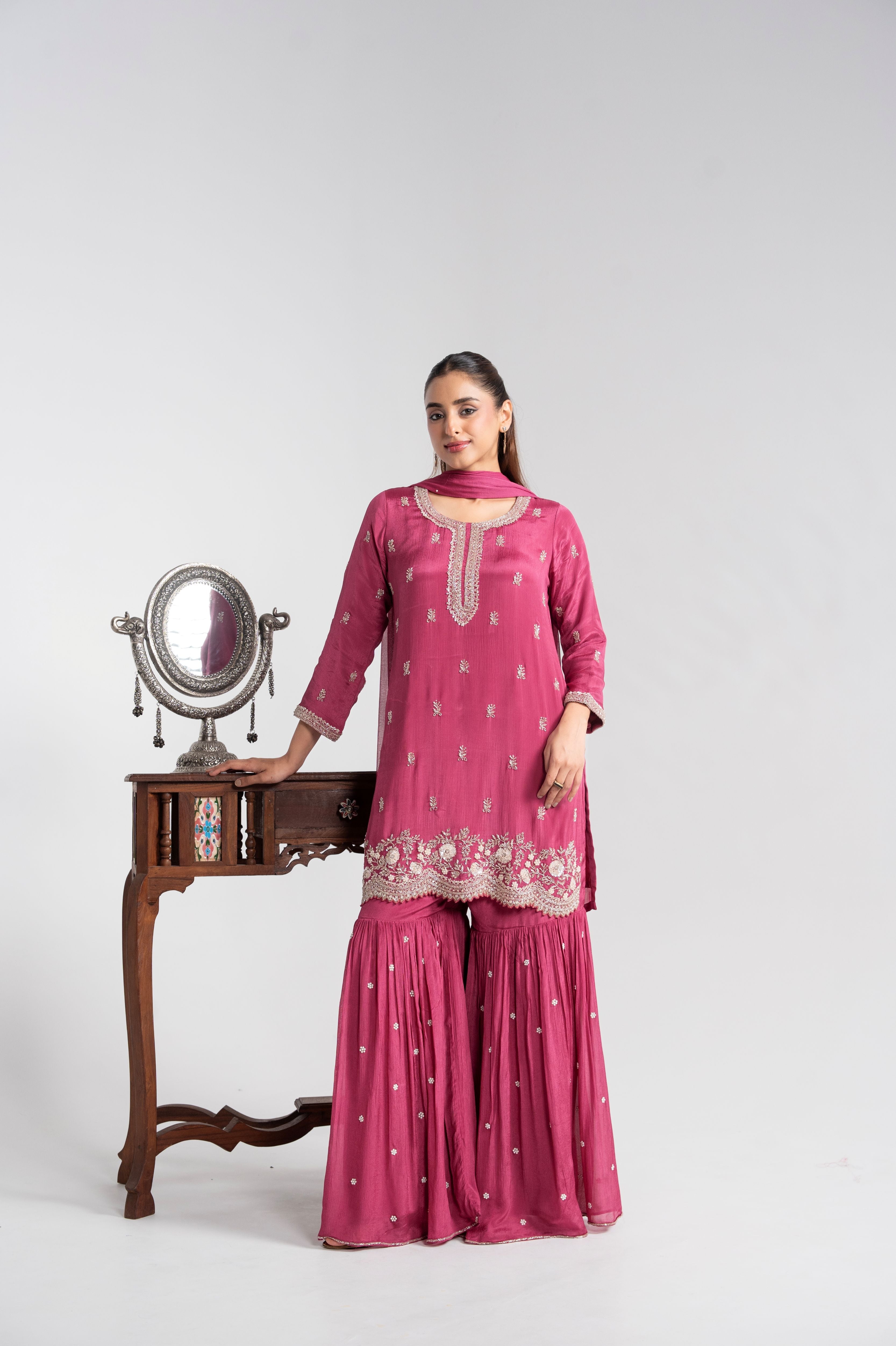 Berry Blush Sharara Set
