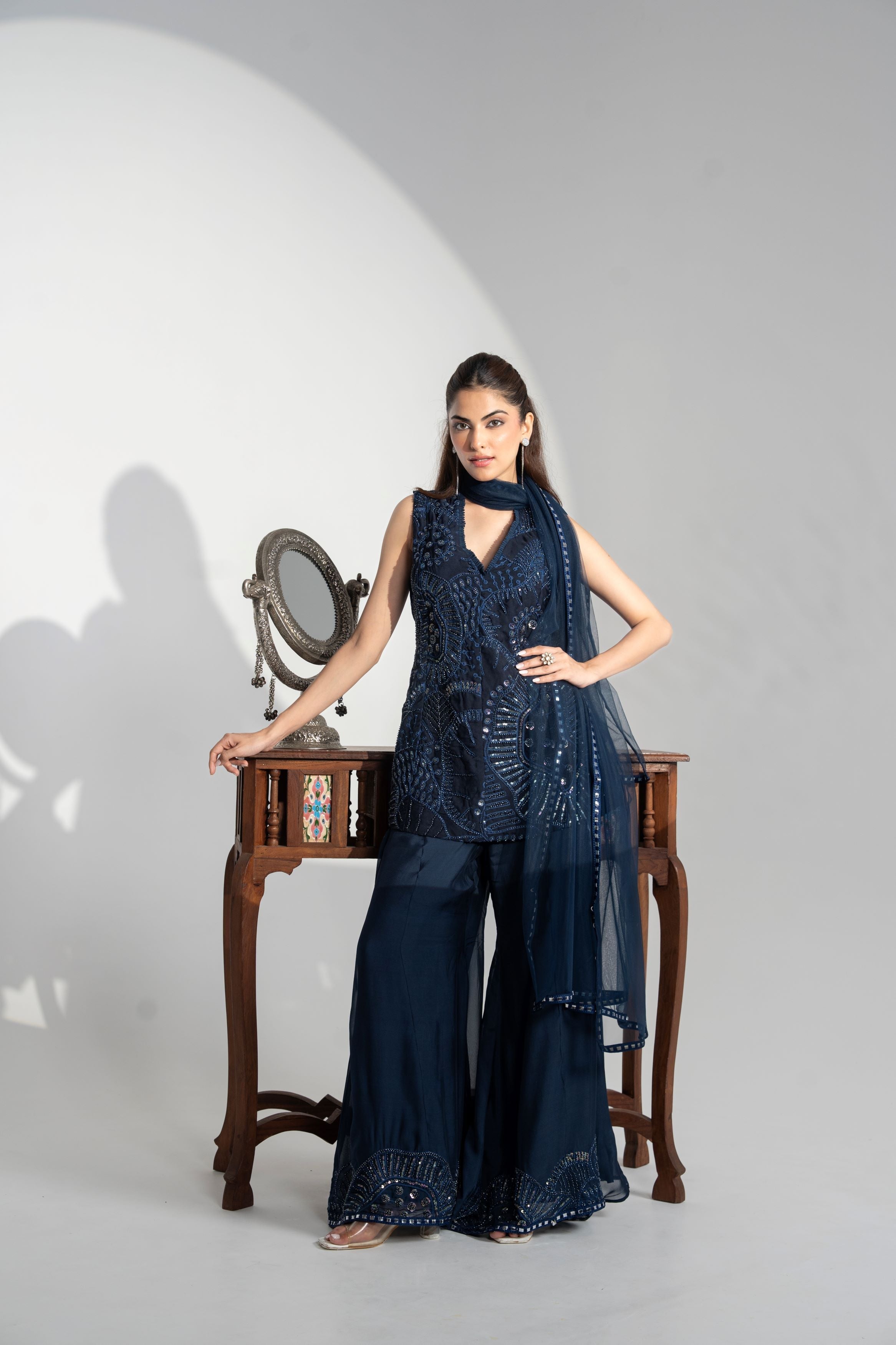Imperial Blue Palazzo Set