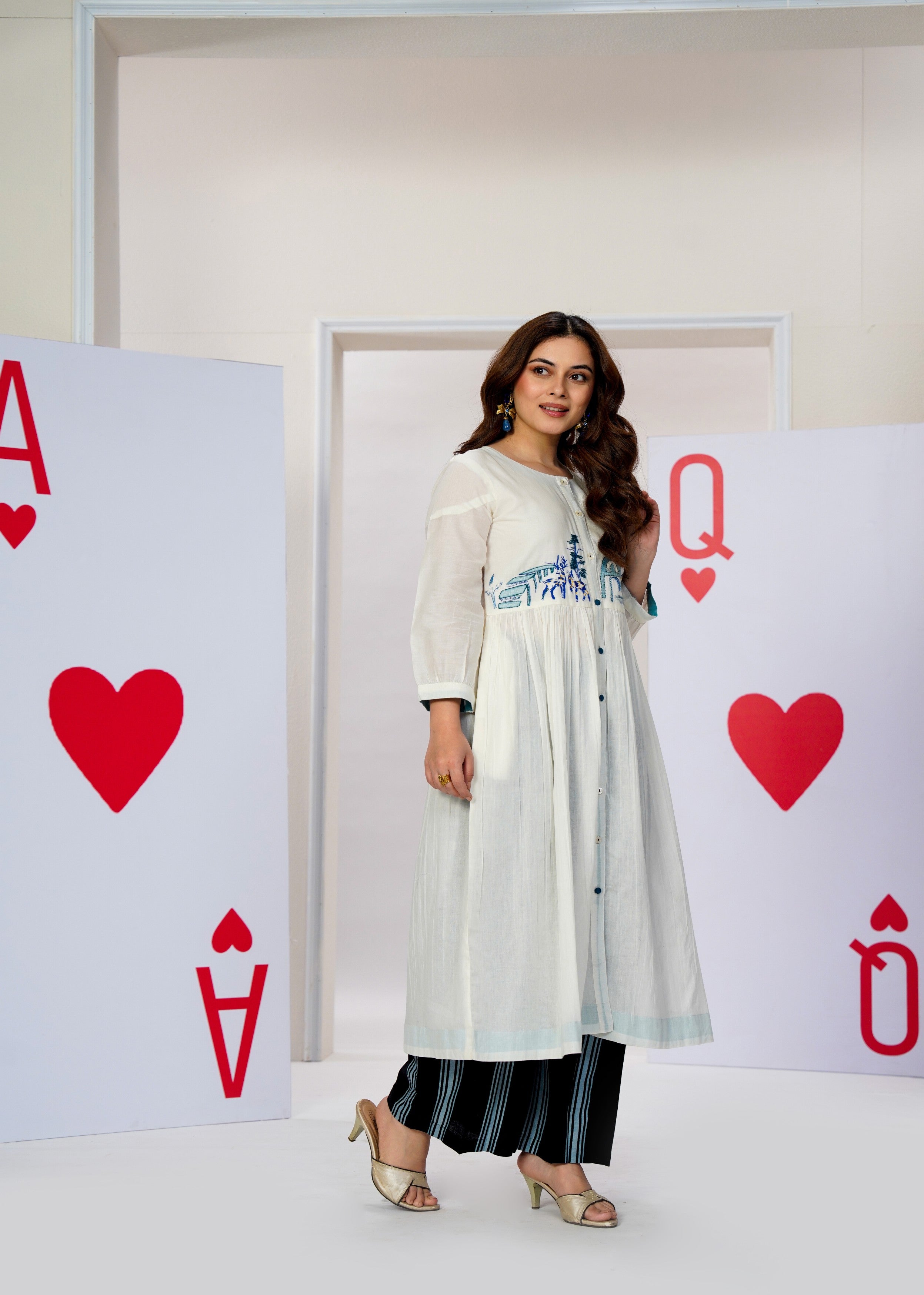 Enchanted Charm Embroidered Cotton Kurta Set