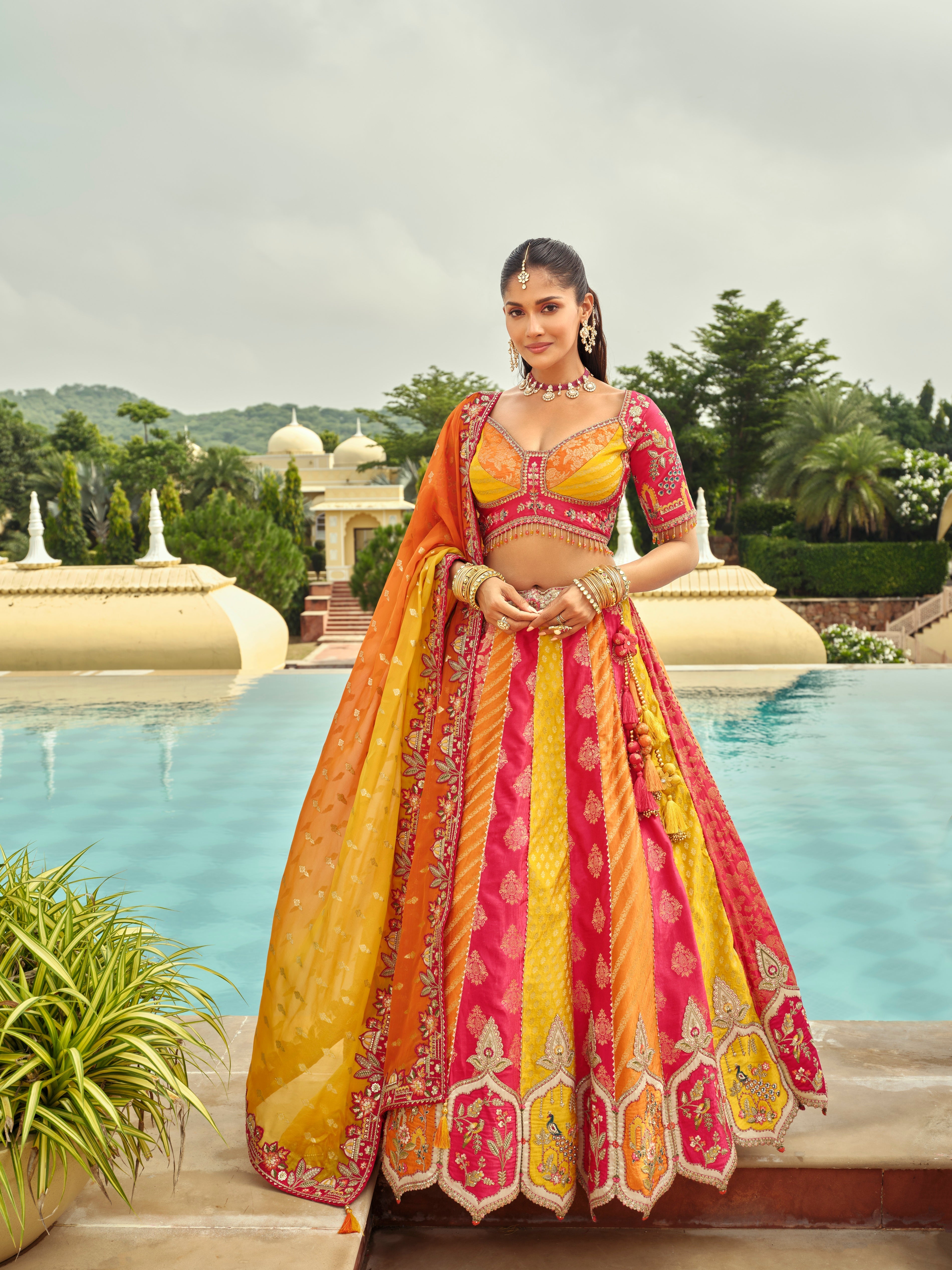 Barbie Pink Embellished Premium Silk Lehenga Set
