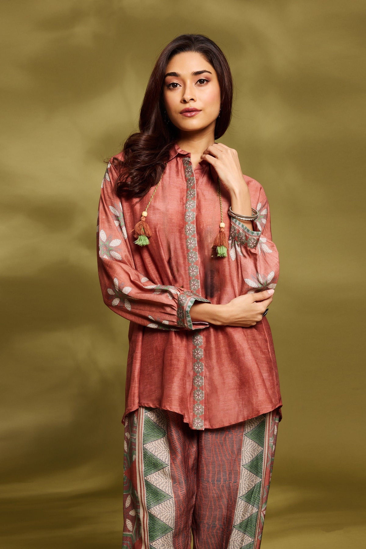 Rust Printed Co-Ord Set