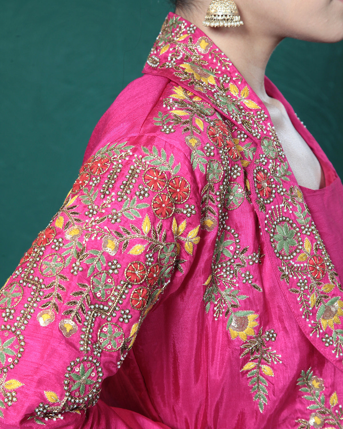 Polish Pink Handwork Palazzo Set