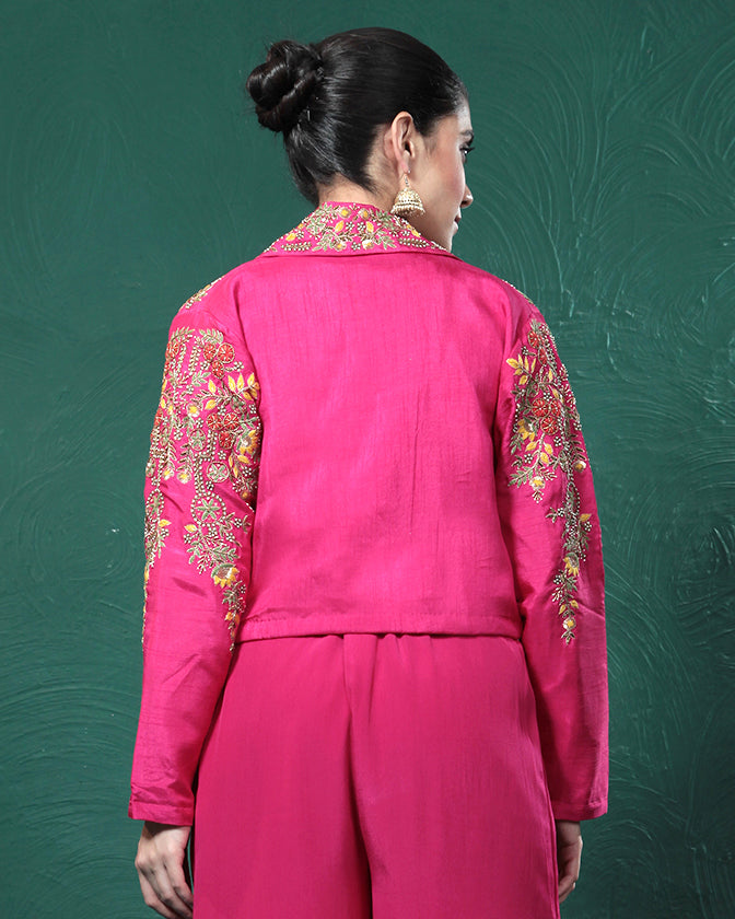 Polish Pink Handwork Palazzo Set