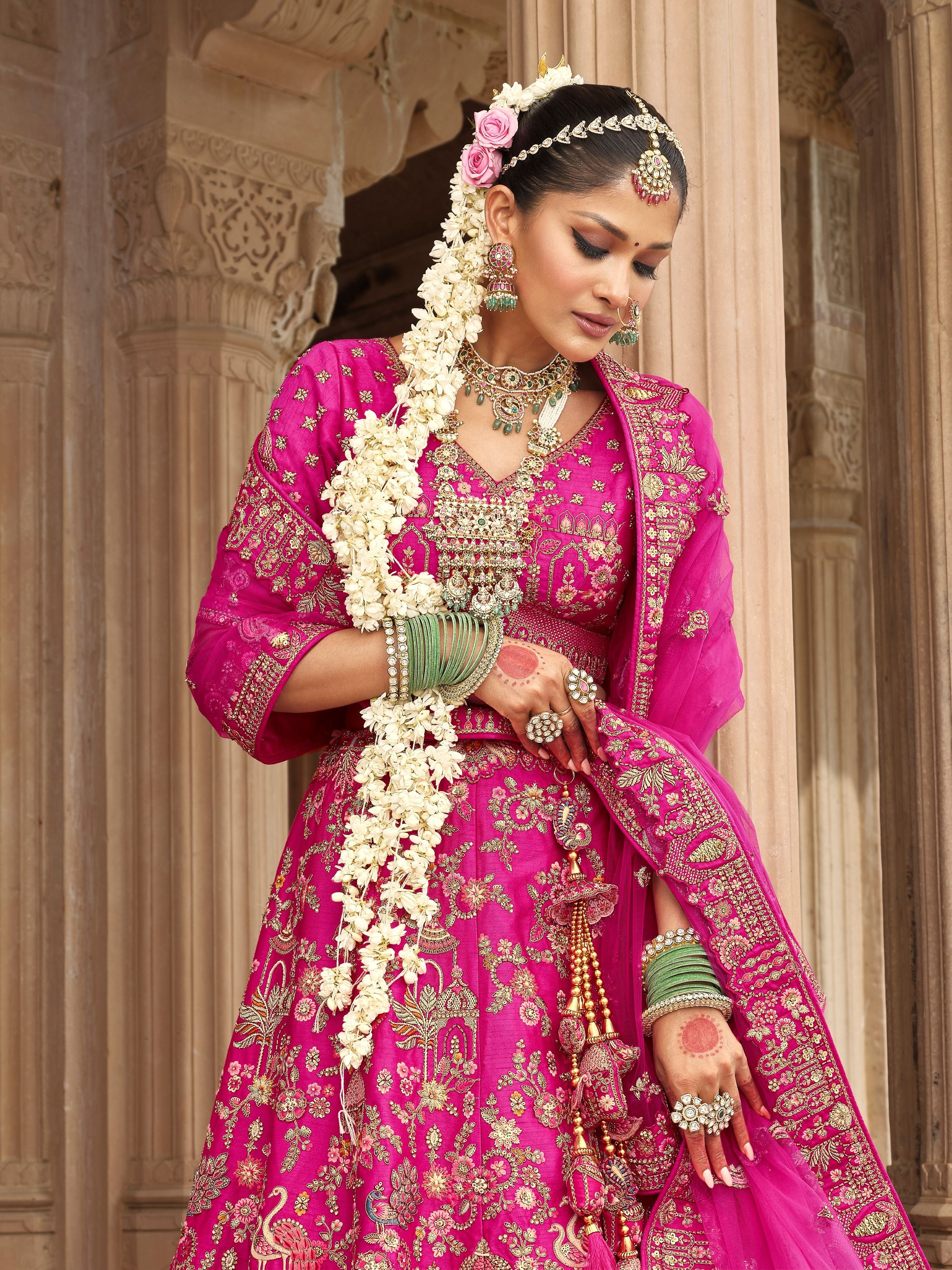 Royal Rani Embellished Premium Silk Lehenga Set