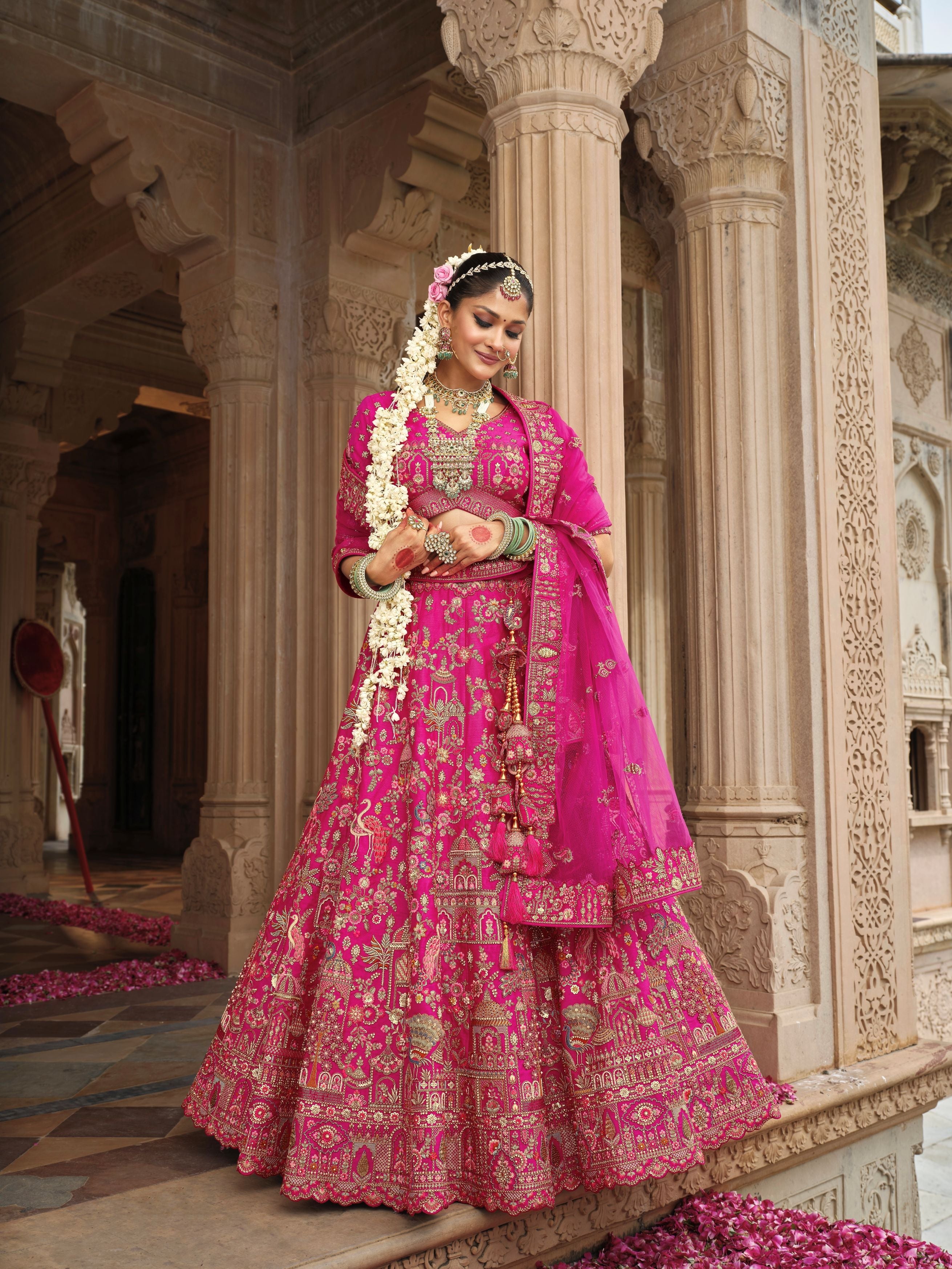 Royal Rani Embellished Premium Silk Lehenga Set