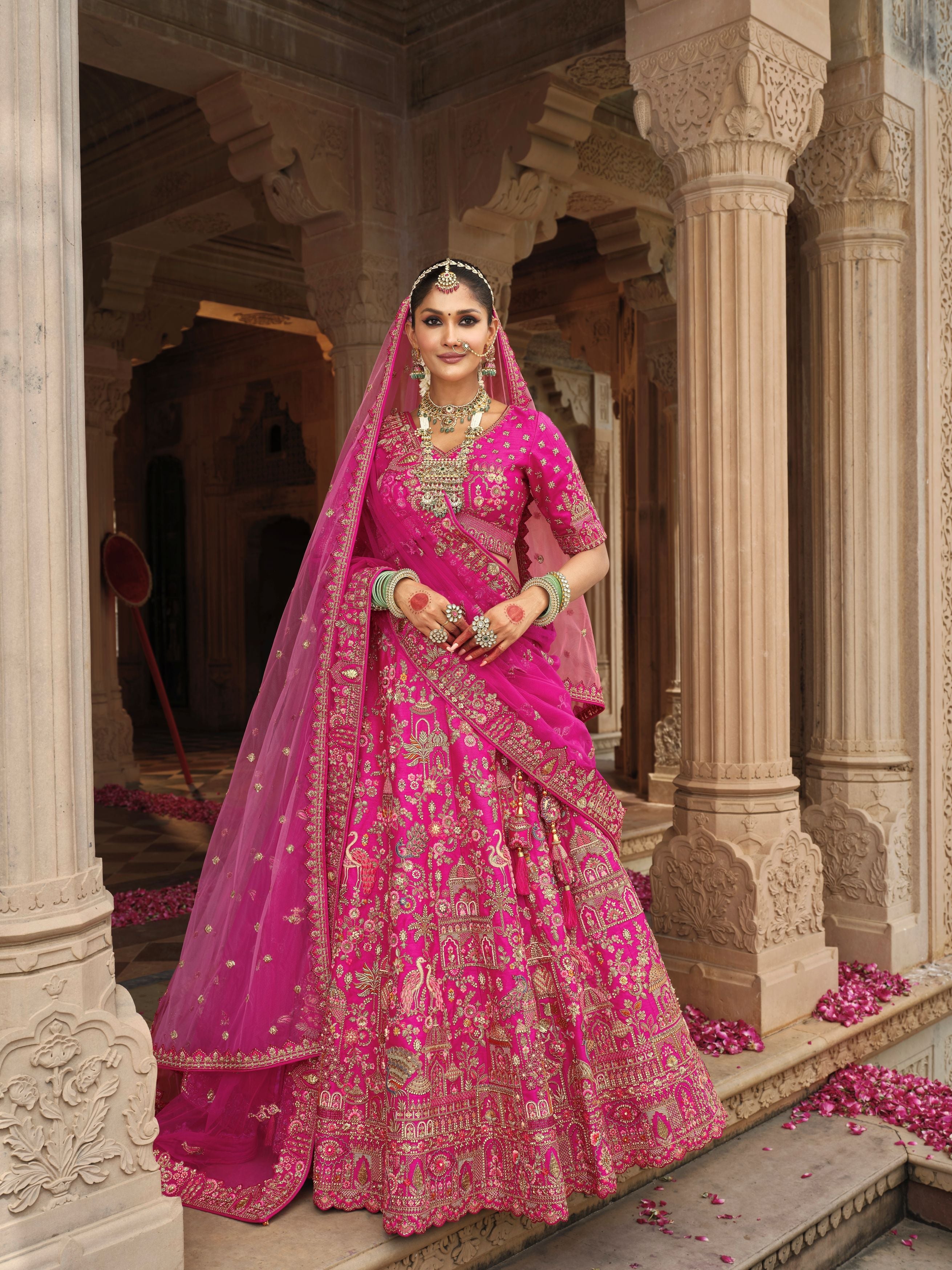 Royal Rani Embellished Premium Silk Lehenga Set