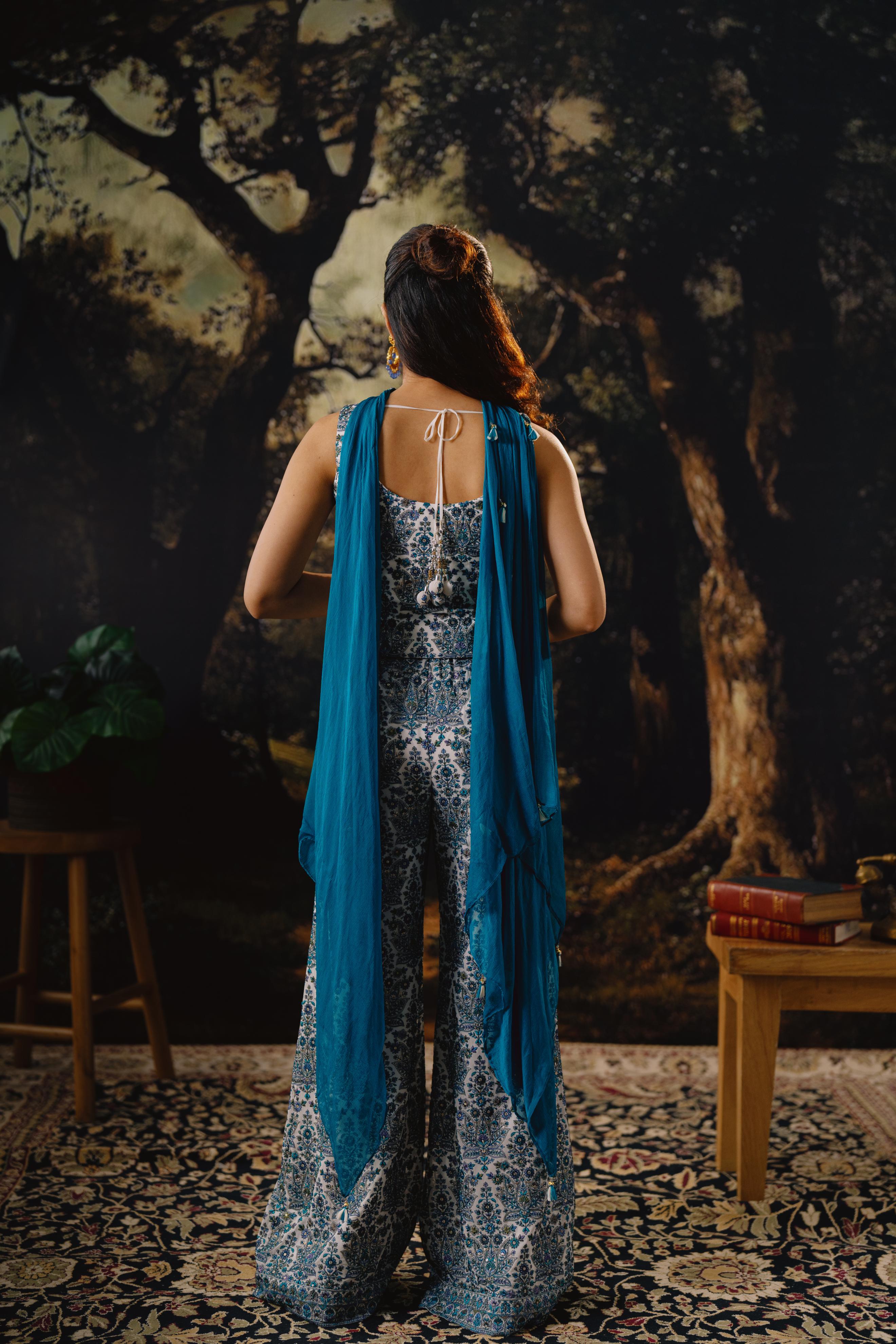Midnight Blue Embellished Co-ord Set