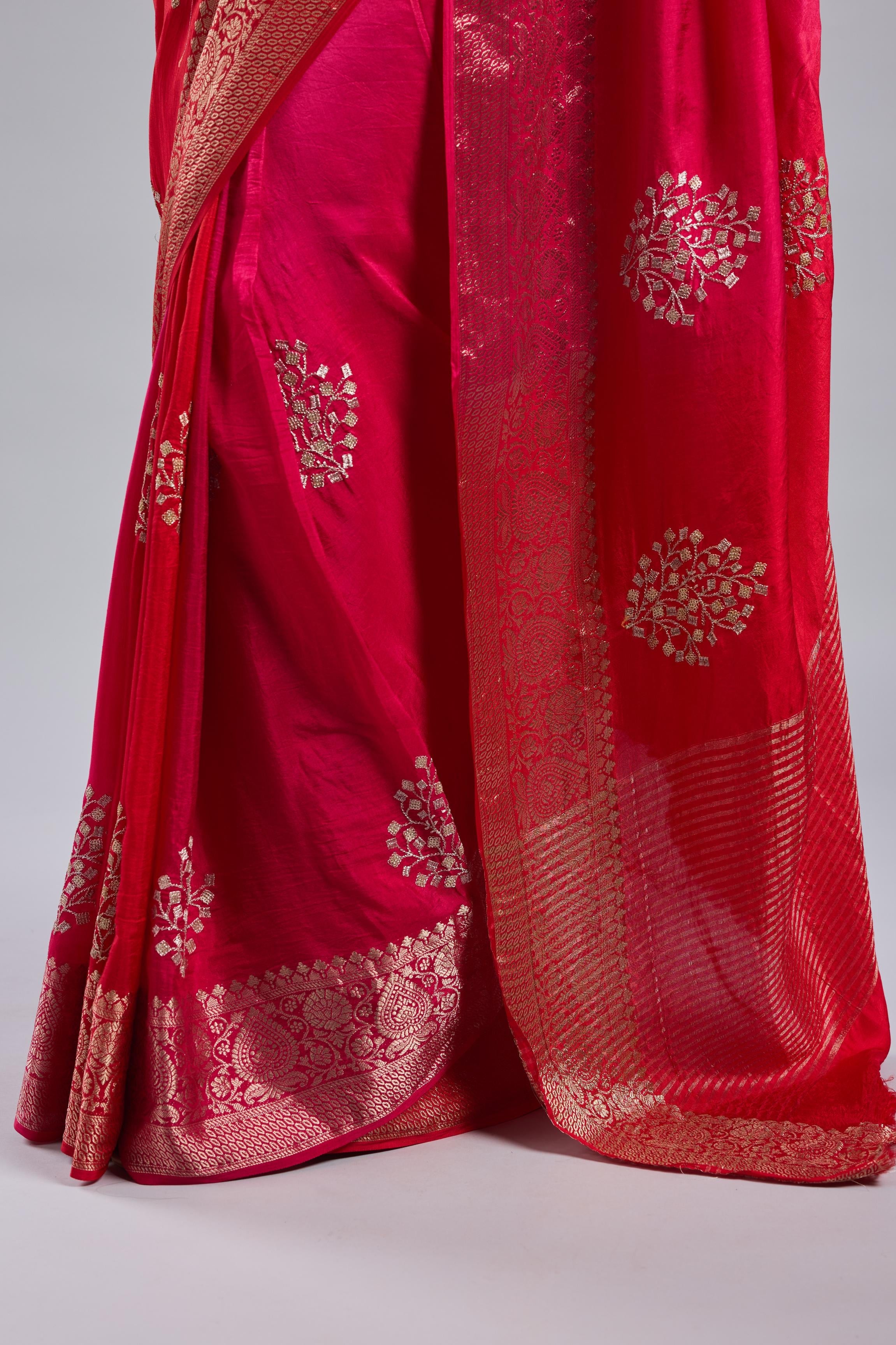 Pink Ombre Dyed Premium Silk Saree