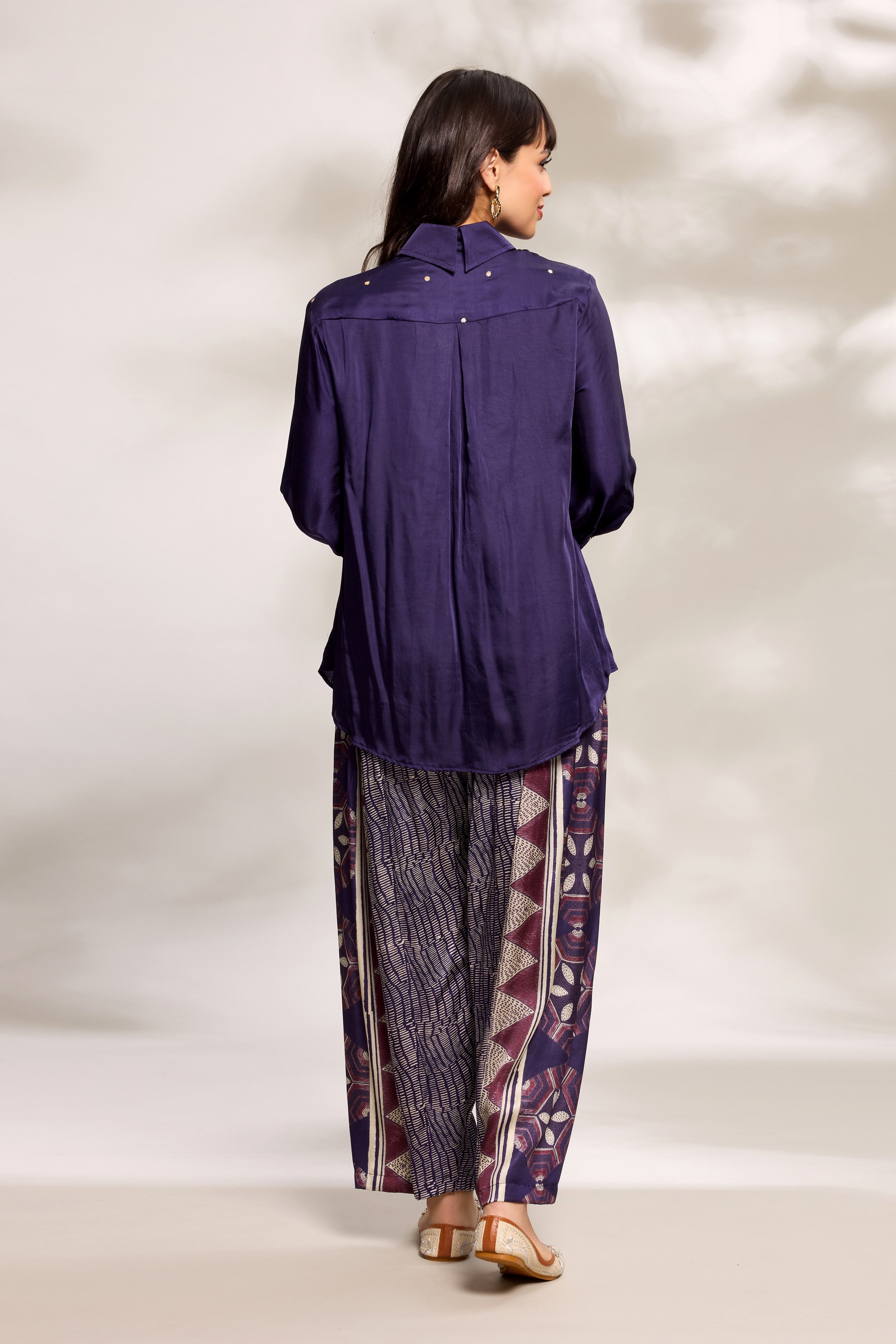 Purple Minimal Embellished Co-Ord Set