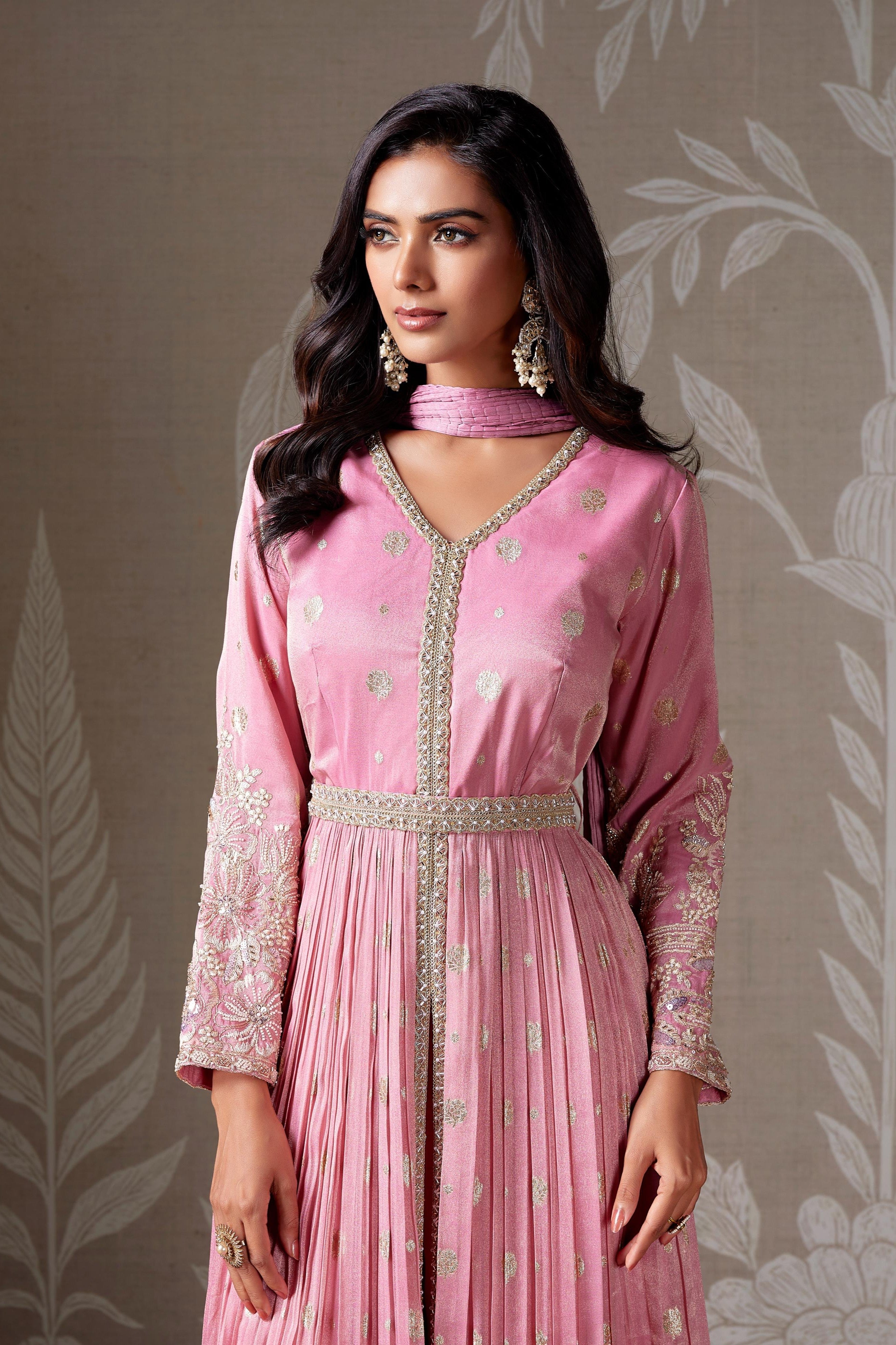 Celestial Blush Embellished Anarkali Set