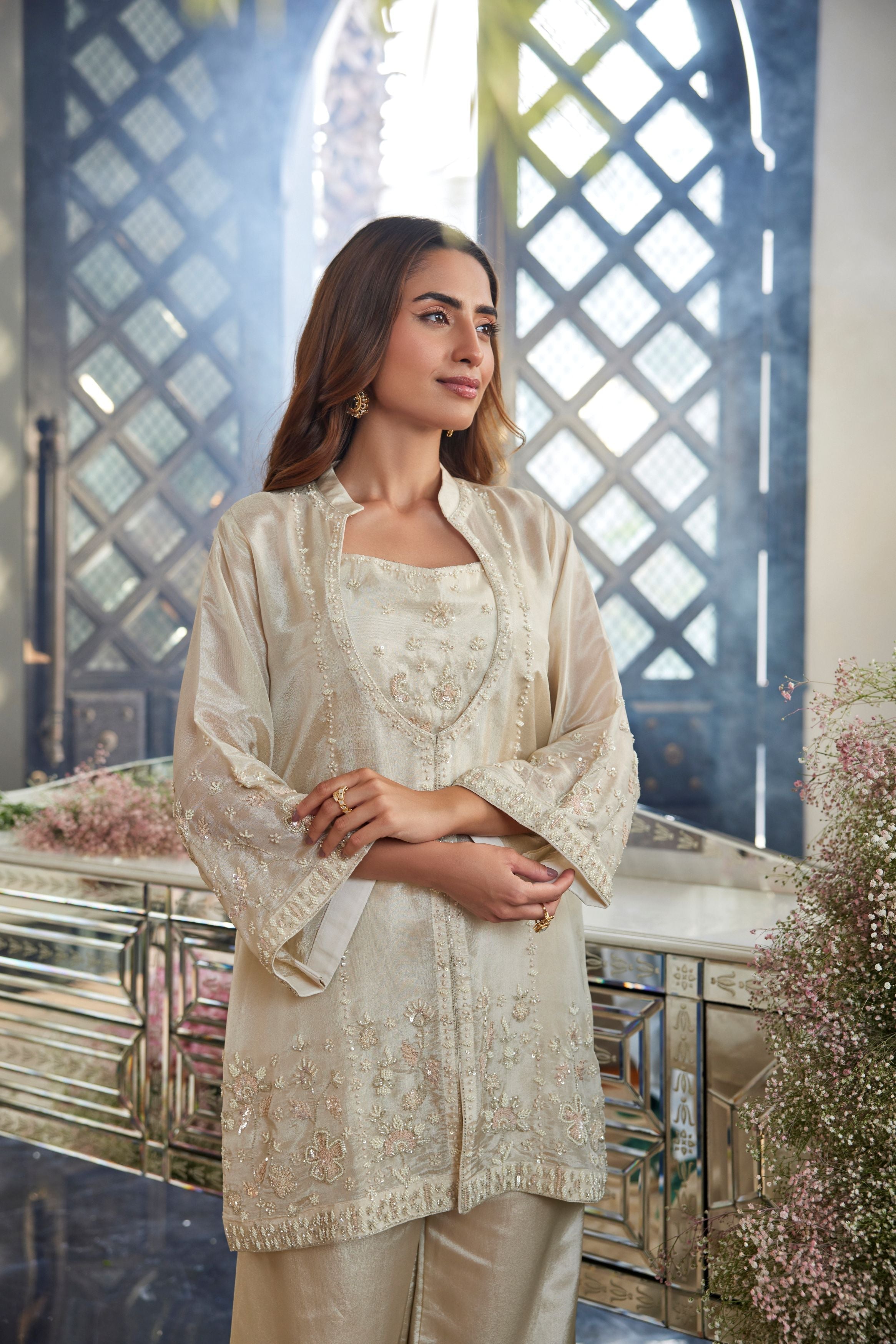 Luminous Beige Co-Ord Set